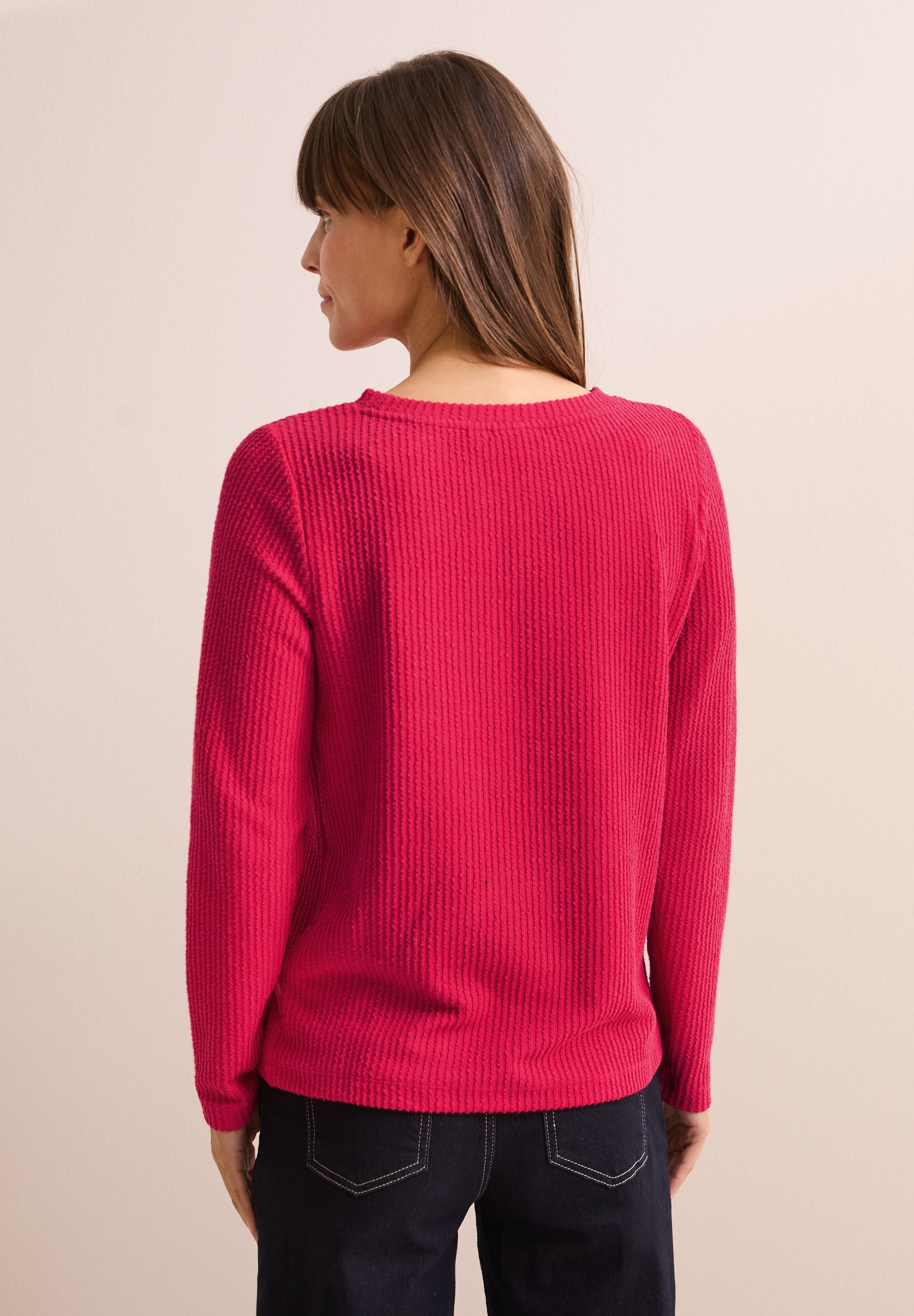 Cecil Langarmshirt, mit Struktur