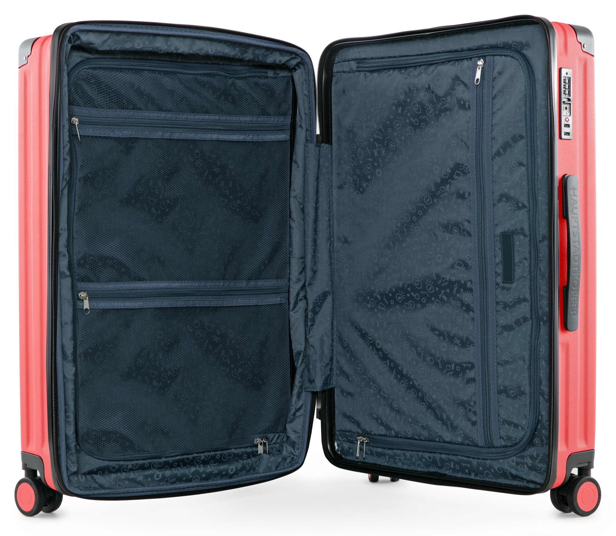 Hauptstadtkoffer Hartschalen-Trolley »Q-Damm, verschiedene Farben und Größen«, 4 Rollen, Hartschalenkoffer Reisekoffer Trolley mit TSA-Schloss