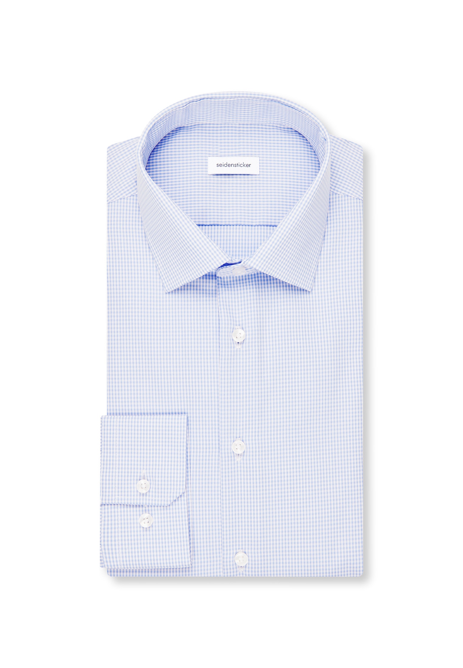 seidensticker Businesshemd »Schwarze Rose« Slim 1/1 Kentkragen Karo