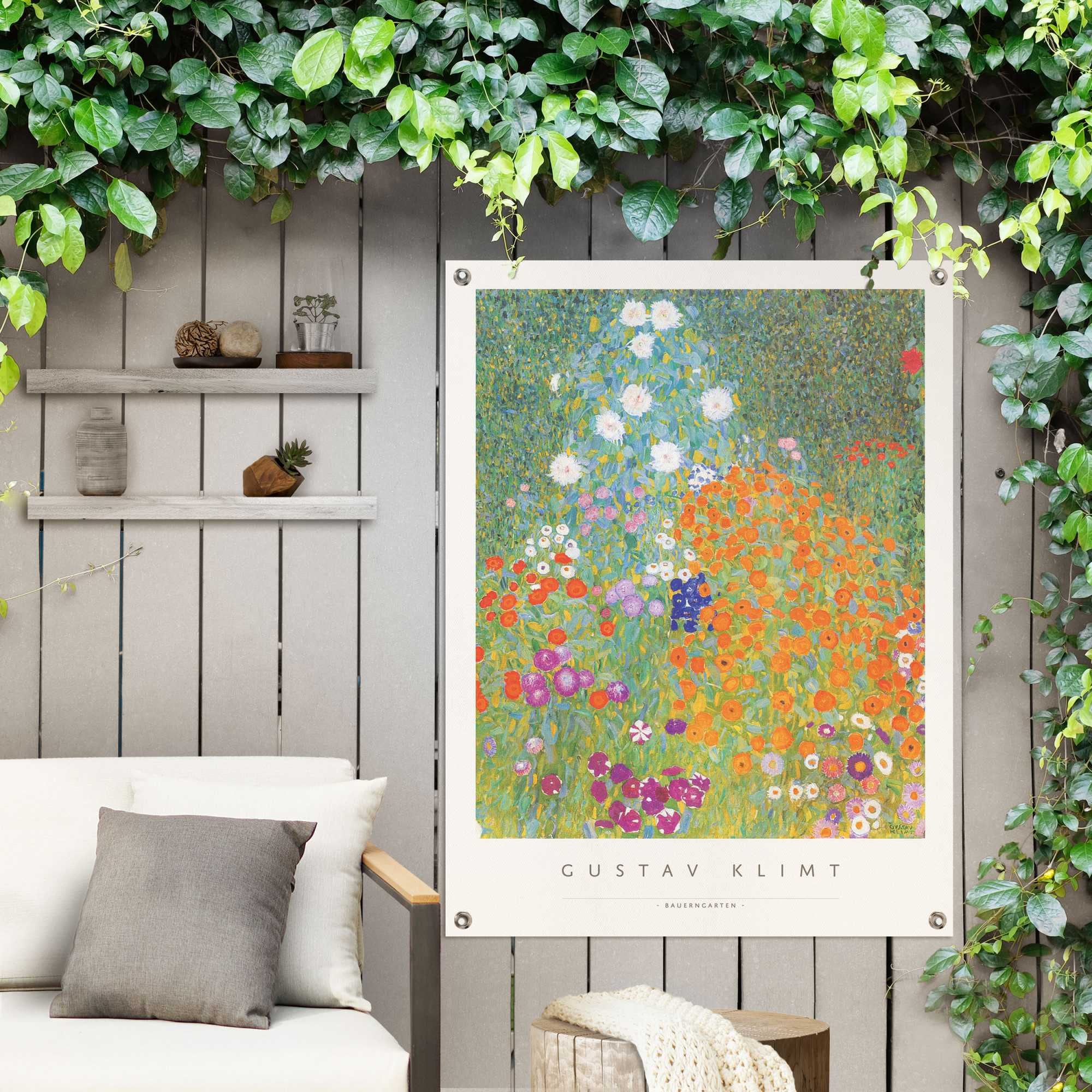 Reinders! Poster »Gustav Klimt - Bauerngarten«, Outdoor für Garten oder Balkon
