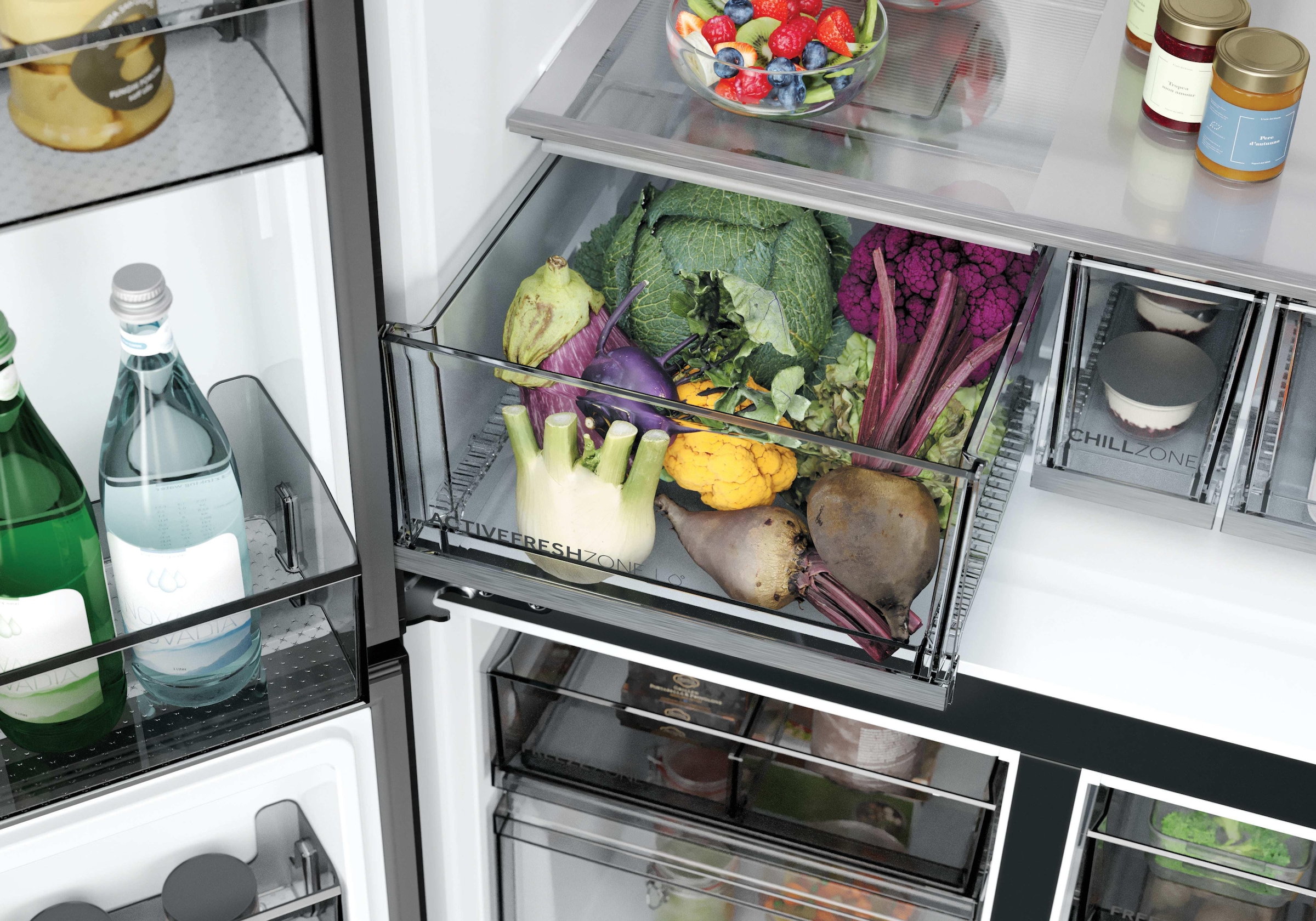 Haier Multi Door Horizon Collection »HCR79F18CHMB« 182,5 cm hoch 90,5 cm breit Wasserdispenser & Eiswürfelbereiter