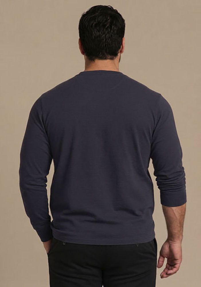 Man's World Plus Rundhalsshirt »auch in Grosse Größen bis Gr. 7XL« Regular Fit, mit langem Arm, bedruckt, für Casualmode