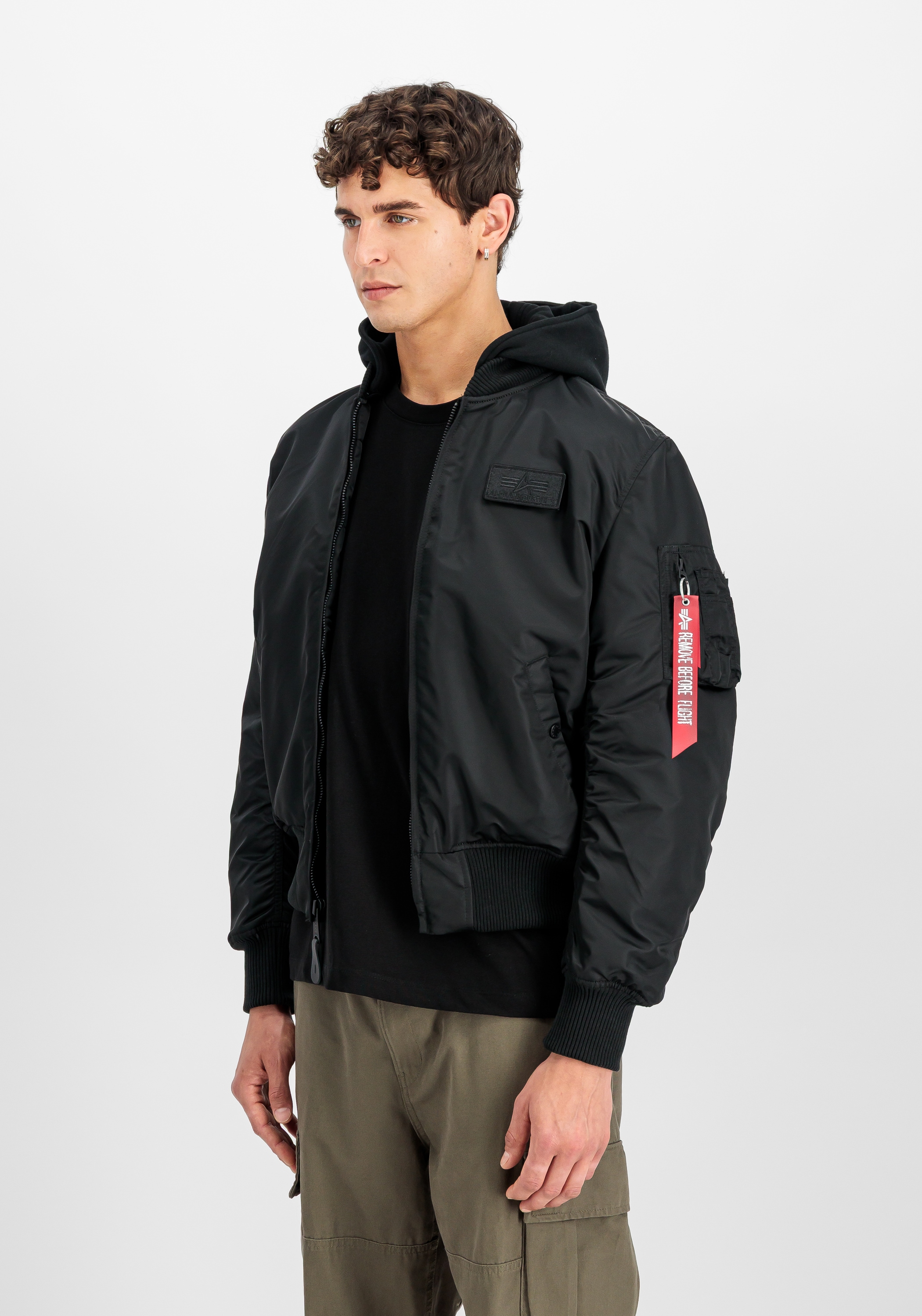 Alpha Industries Bomberjacke »Alpha Industries Men - Bomber Jackets MA-1 Zip Hood Backprint«