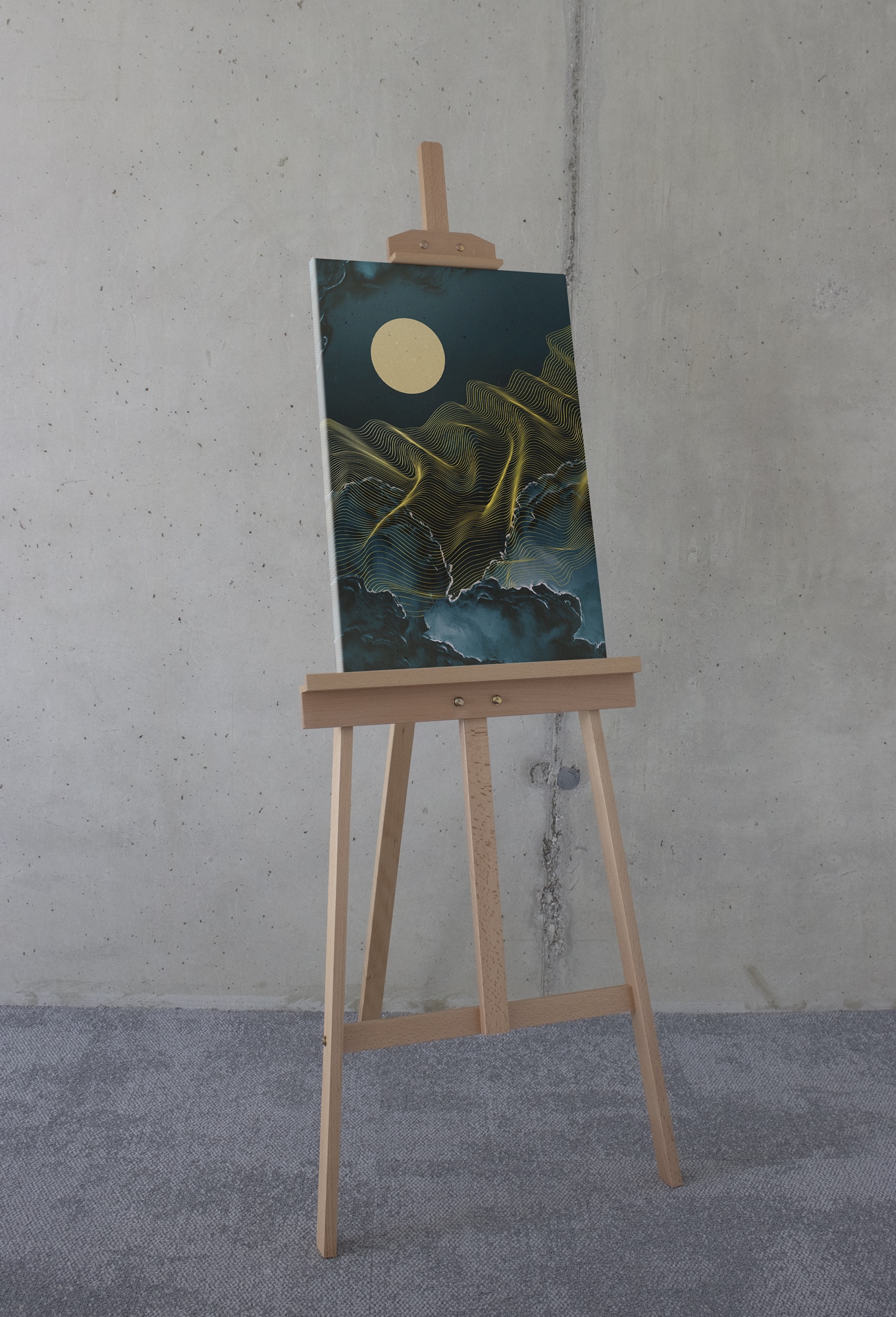 Komar Leinwandbild »Moon Waves - Größe 40 x 60 cm«, Natur, (1 St.), Keilrahmenbild mi Echtholzrahmen