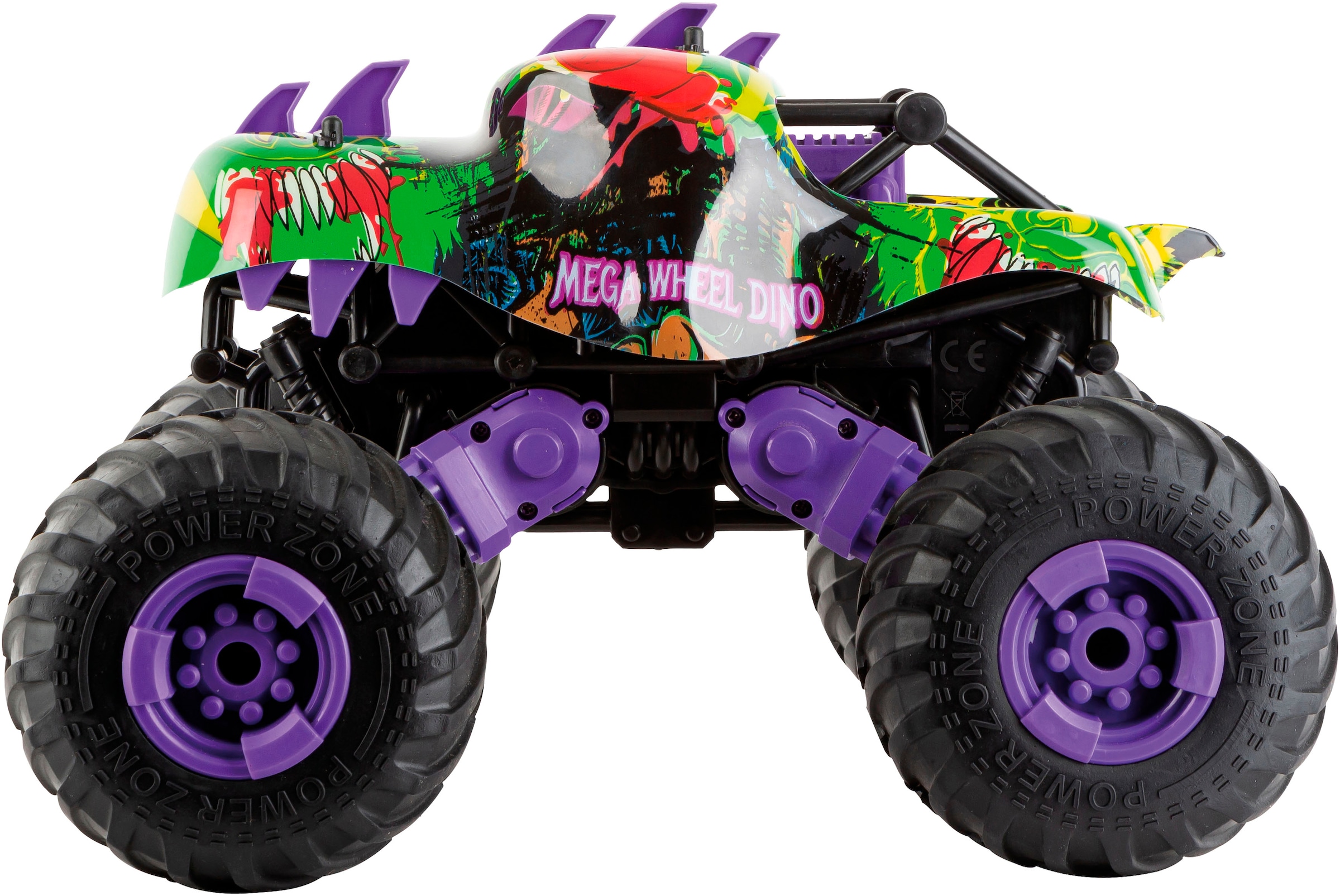 Carrera® RC-Monstertruck »Carrera® RC, Mega Wheel Dino, 2,4 GHz«, mit LED-Kabel