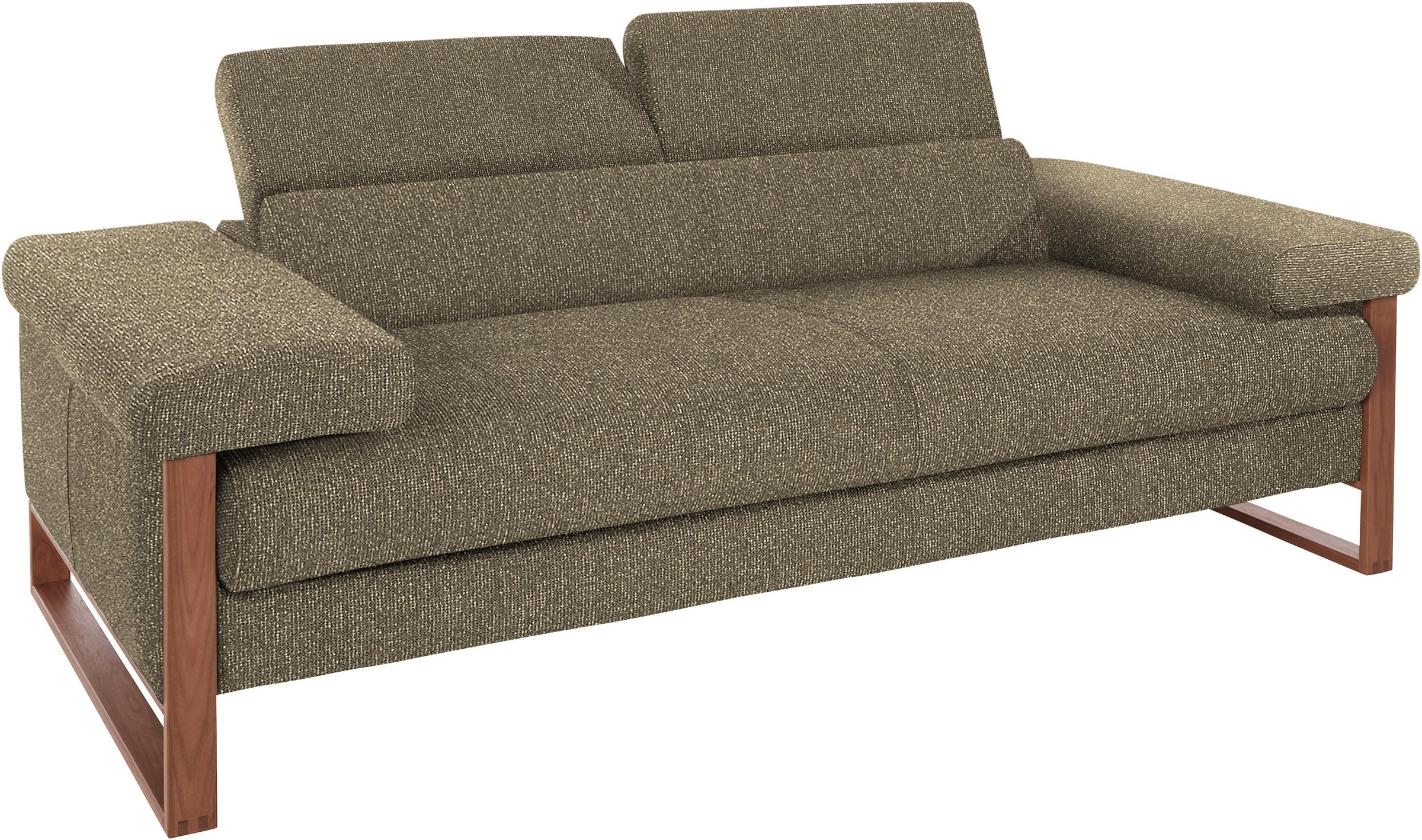 W.SCHILLIG 2-Sitzer »finn«, German Design Award 2016, Fußgestell Nussbaum natur, Breite 210 cm