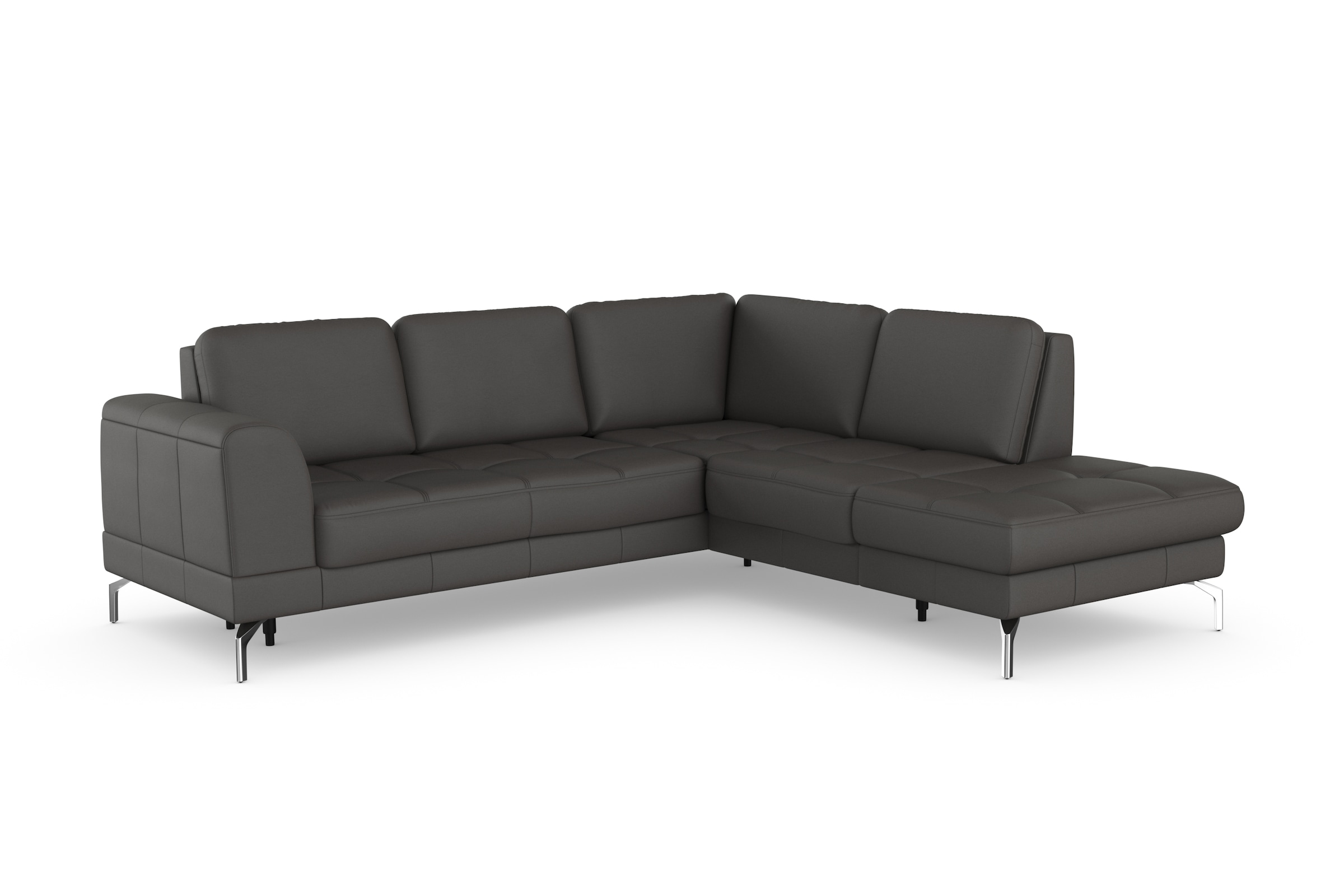 sit&more Ecksofa »Bendigo L-Form«, inklusive Sitztiefenverstellung, Bodenfreiheit 15 cm, in 2 Fußfarben
