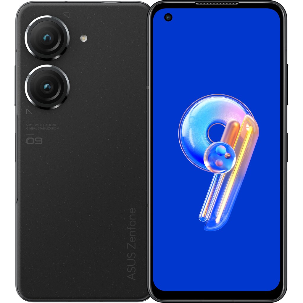 Asus Smartphone »Zenfone 9«, Midnight Black, 15,04 cm/5,92 Zoll, 256 GB Speicherplatz, 50 MP Kamera