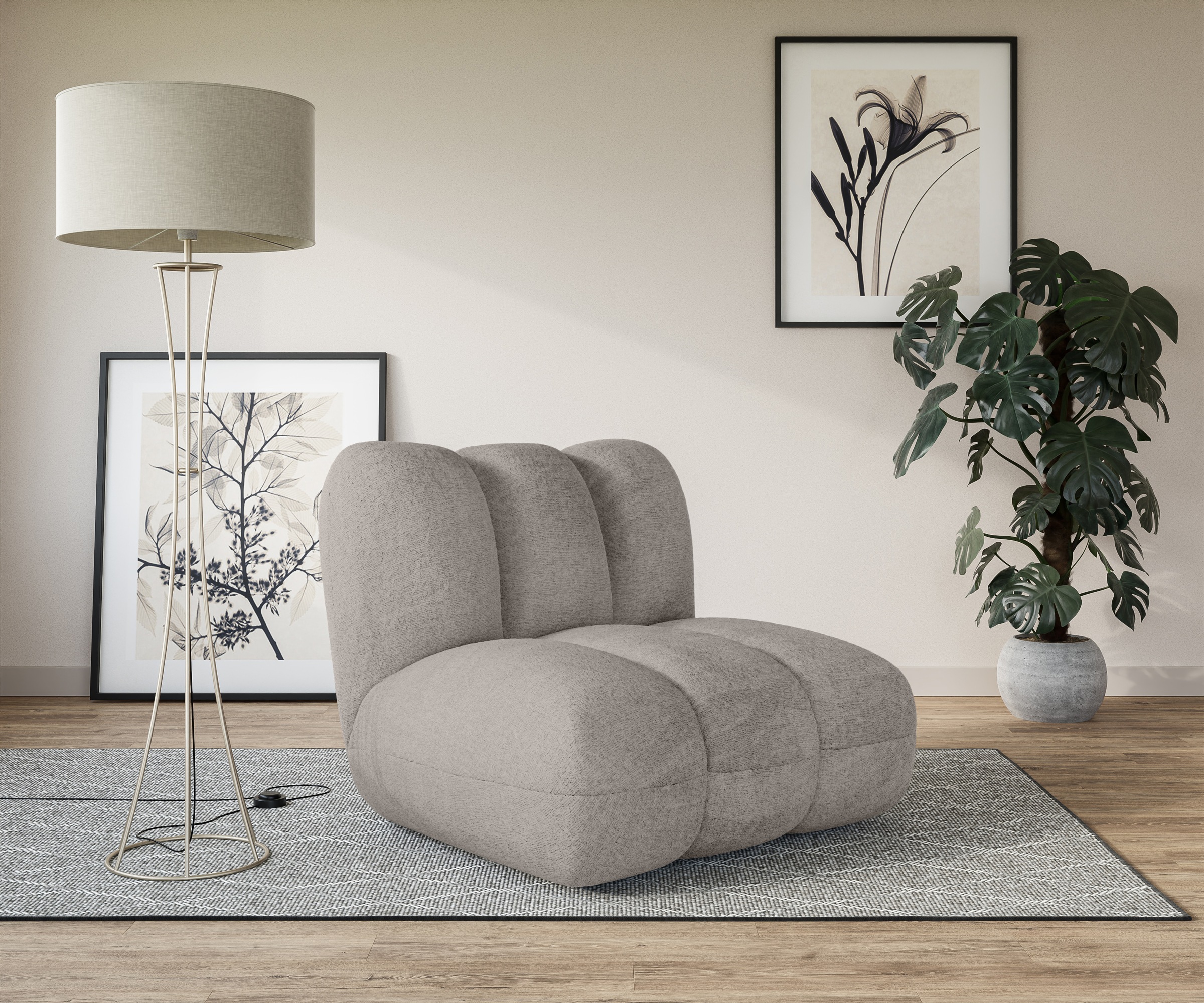 LeGer Home by Lena Gercke Sessel »Priya Loungesessel, moderne Steppung, auc günstig online kaufen
