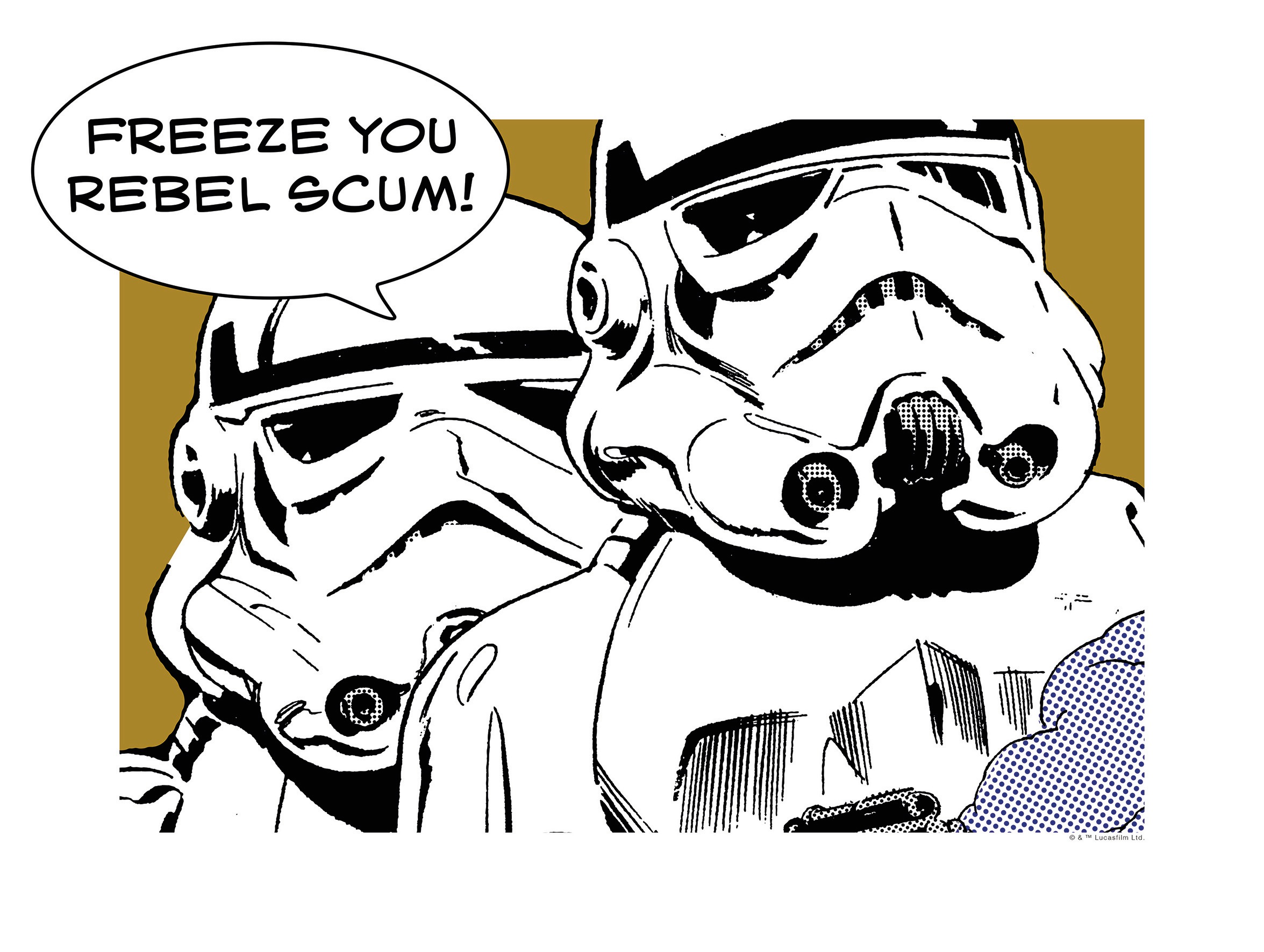 Komar Bild »Star Wars Classic Comic Quote Stormtrooper«, Star Wars, (1 St.), Wandbild zur Dekoration im Kinderzimmer - ohne Rahmen