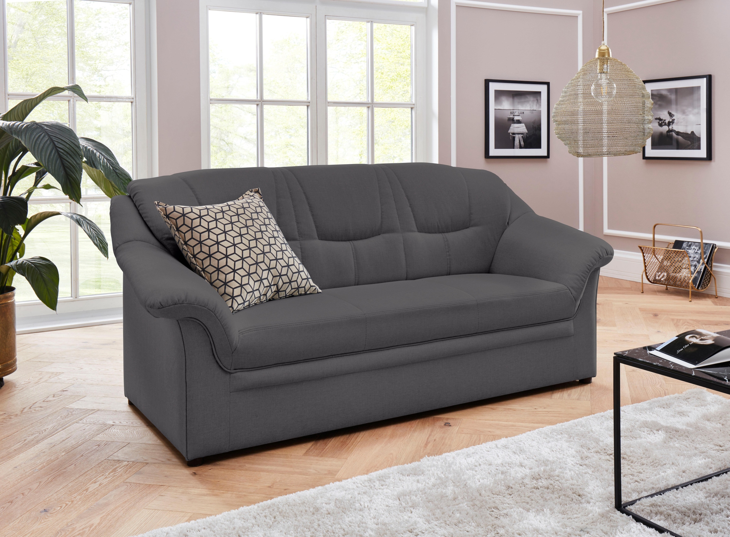 DOMO collection 2,5-Sitzer »Mezia kompakt für kleine Räume, Breite 184cm, komfortabel und zeitlos,«