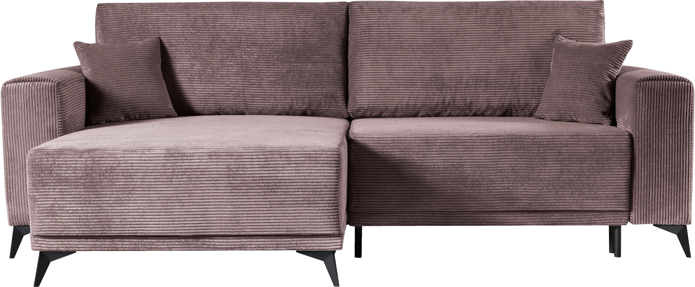 WERK2 Ecksofa »Scandic L-Form«, Moderne Eckcouch in Cord, Sofa mit Schlaffu günstig online kaufen