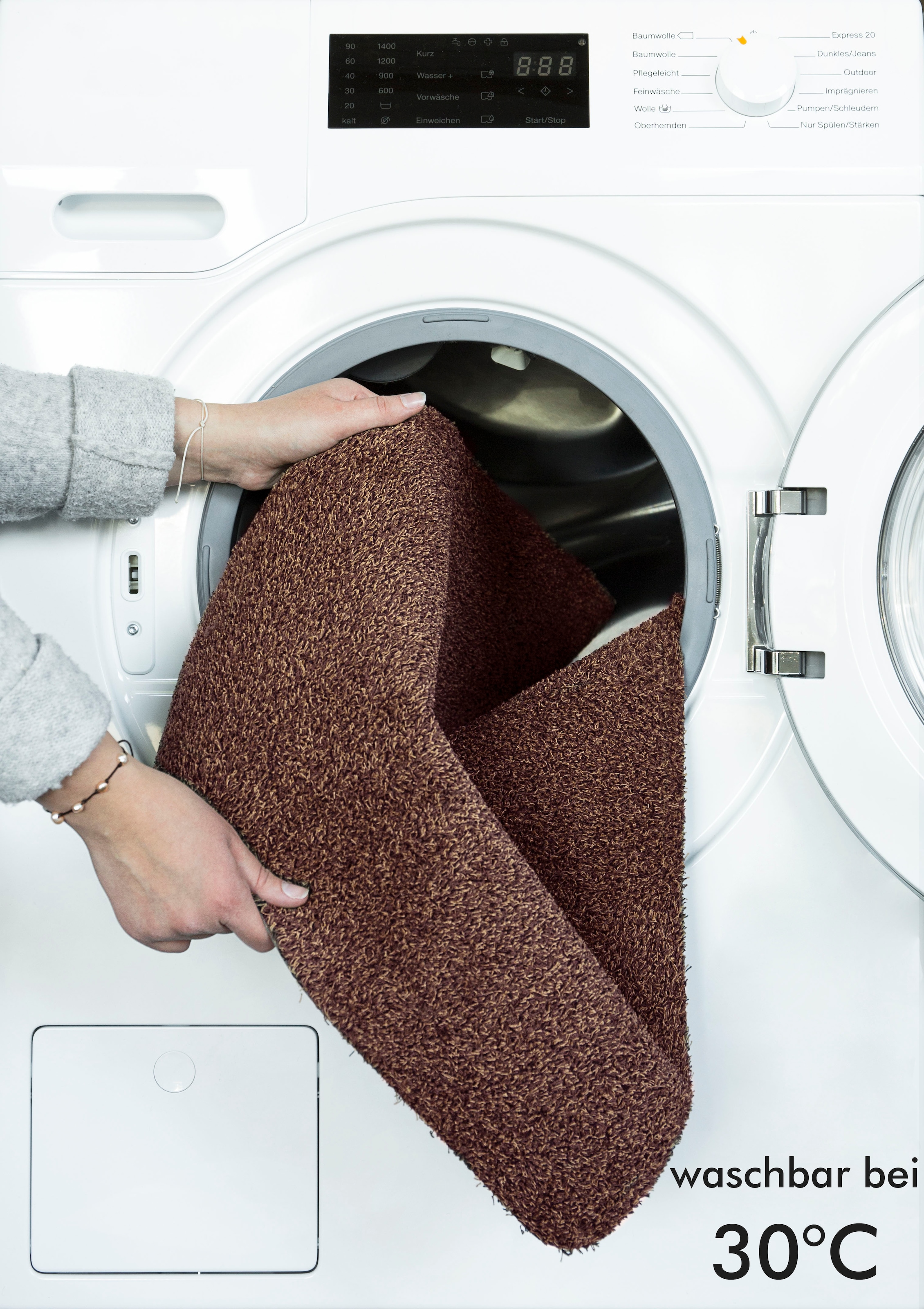 Andiamo Fußmatte »Samson, 2er Set 60/100 cm & 67/180 cm«, rechteckig, 6 mm Höhe, Schmutzfangmatte, waschbar, mit rutschhemmender Unterseite