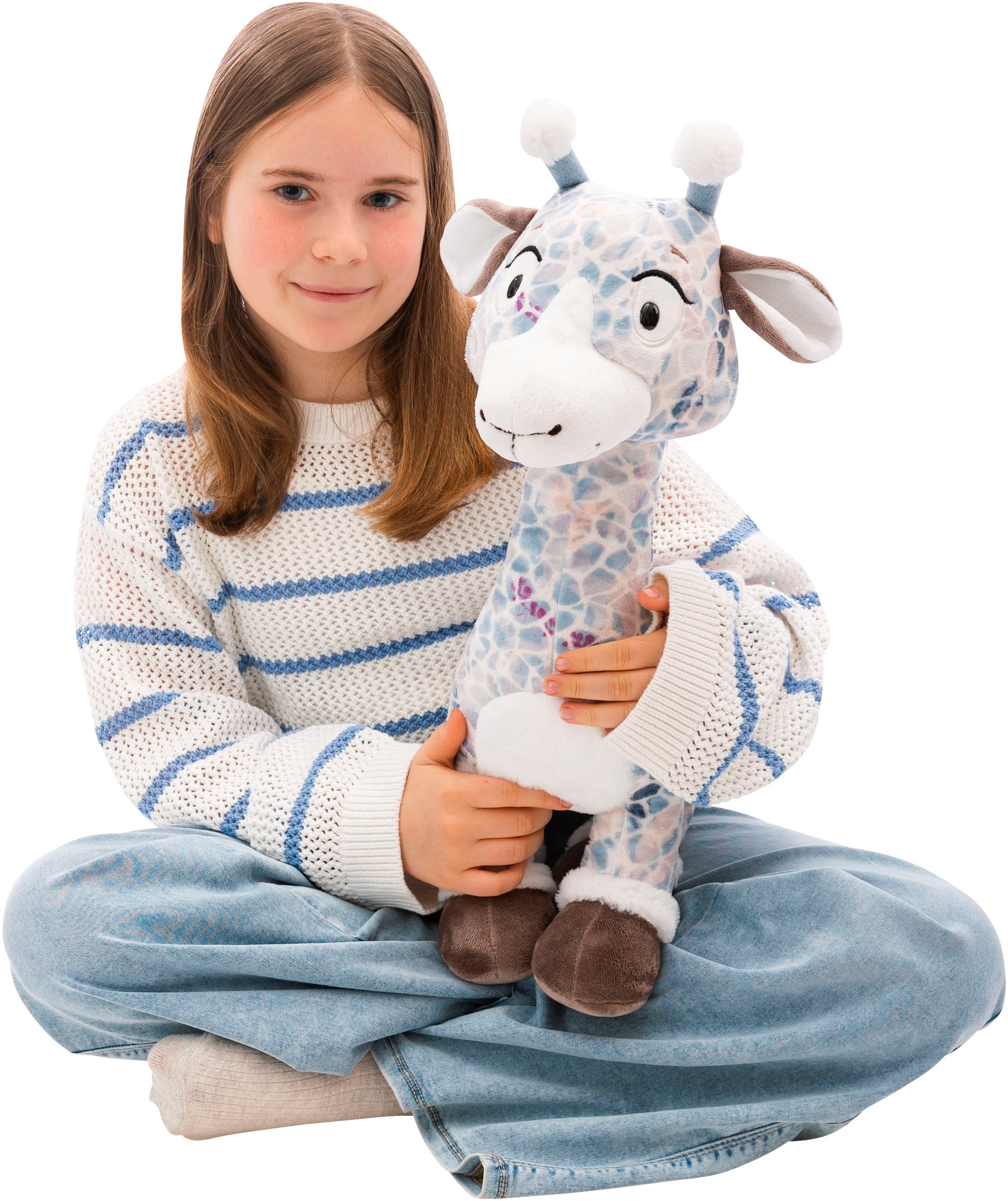 Nici Kuscheltier »Winter, Giraffe Winny Winterfur, 50 cm stehend«, sitzend; enthält recyceltes Material