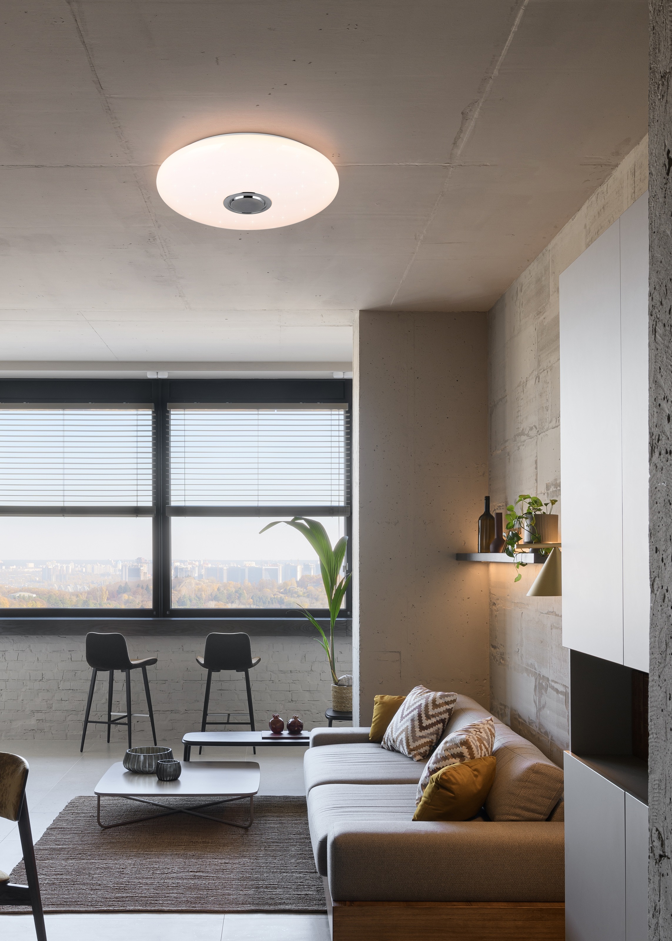 REALITY Leuchten LED Deckenleuchte »MUSICA, LED Deckenlampe mit Bluetooth L günstig online kaufen