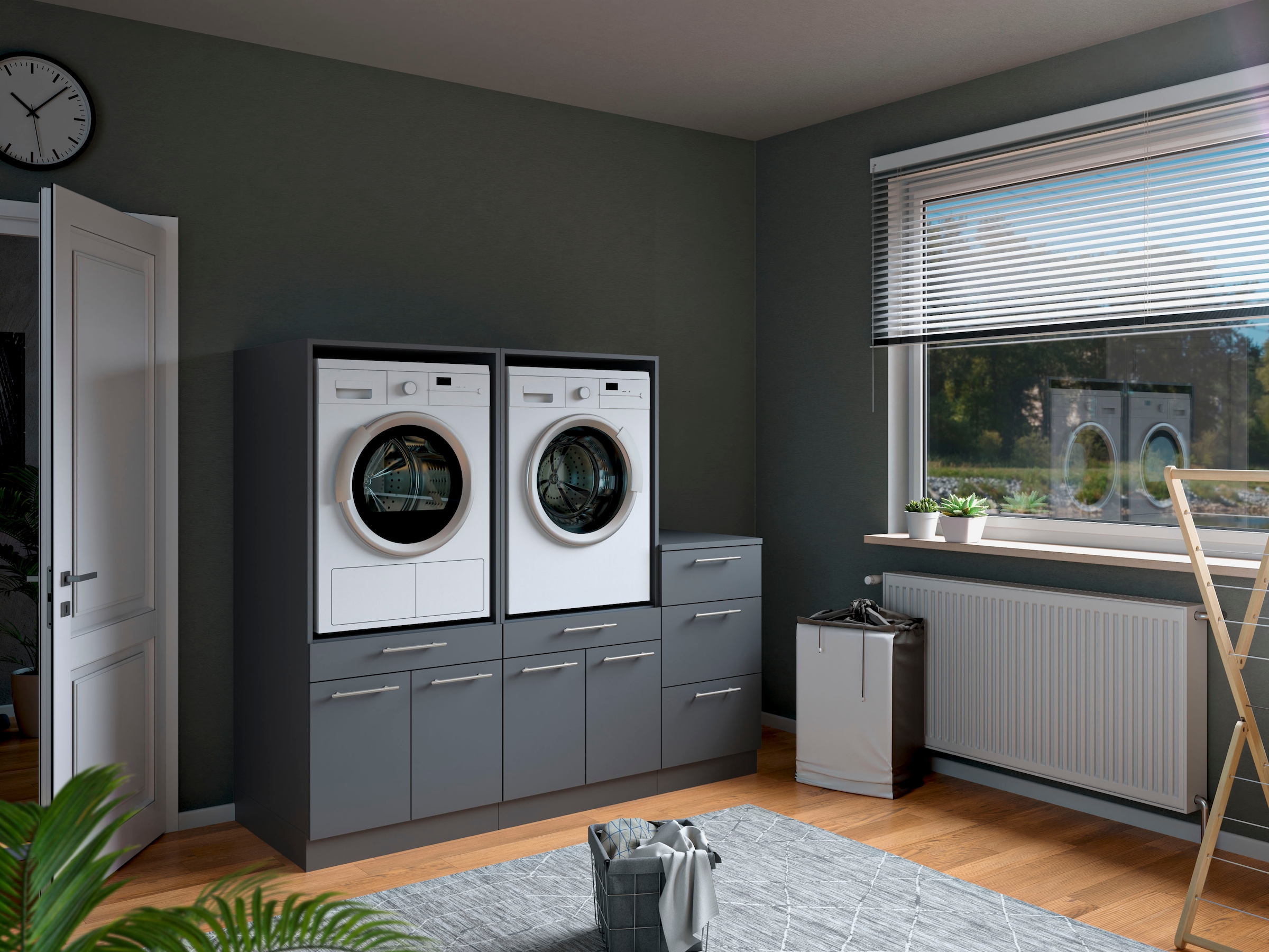 Laundreezy Mehrzweckschrank-Set »Laundreezy, 3-tlg. Mehrzweckschrank-Set B/H/T 186/162/68 cm« 3 Stk. tlg.