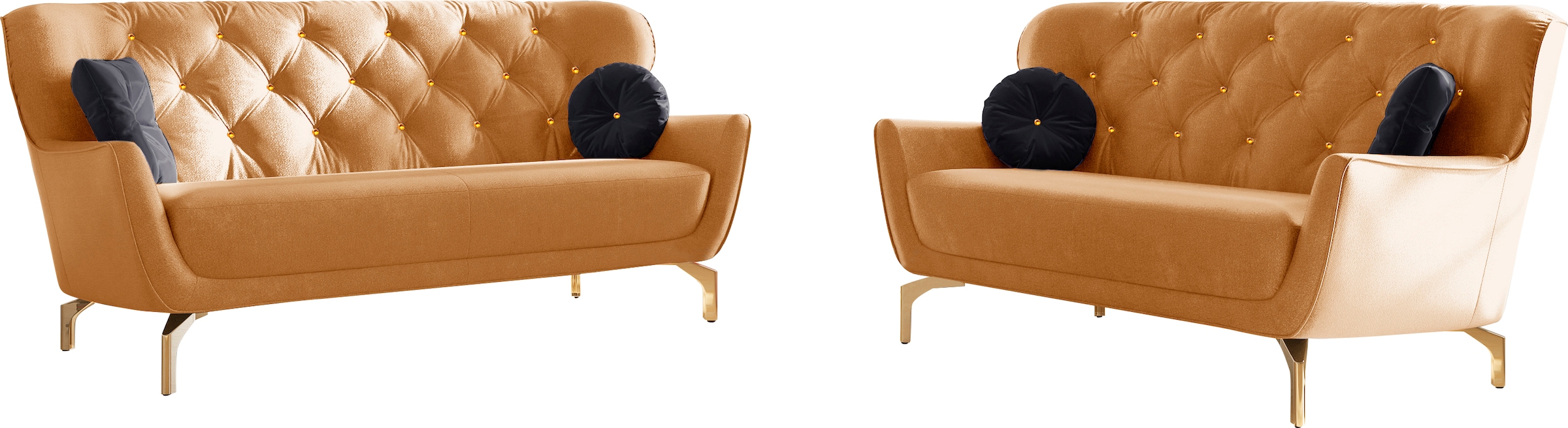 sit&more Polstergarnitur »Orient 3« 2 Stk. tlg. inkl. 4 Zierkissen mit Stra günstig online kaufen