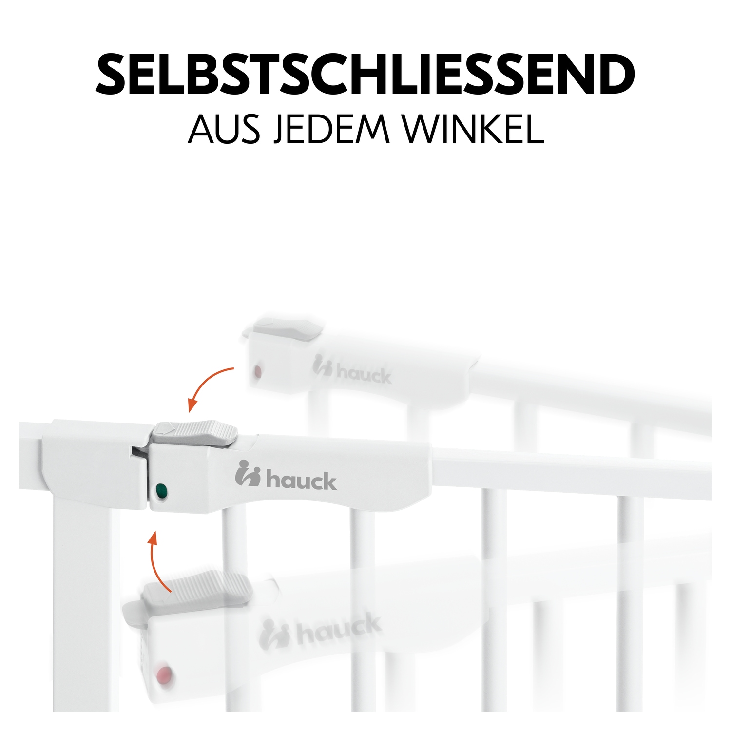 Hauck Türschutzgitter »Clear Step Autoclose 2, White«, auch als Treppenschutzgitter verwendbar; 75-80, flacher Durchgang