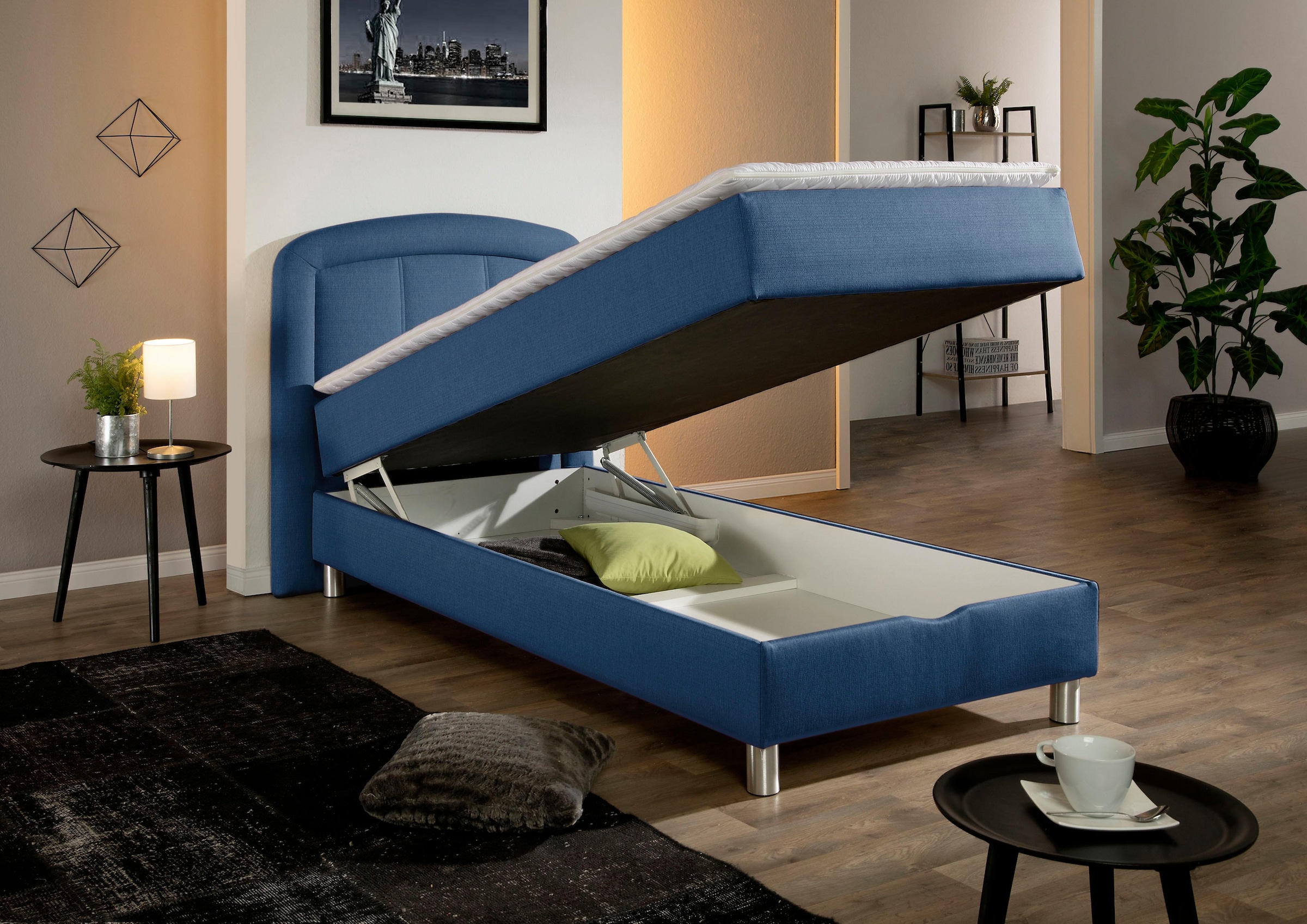 Maintal Polsterbett »Lucas« mit Bettkasten, in 4 Breiten und wahlweise 2 Matratzenarten