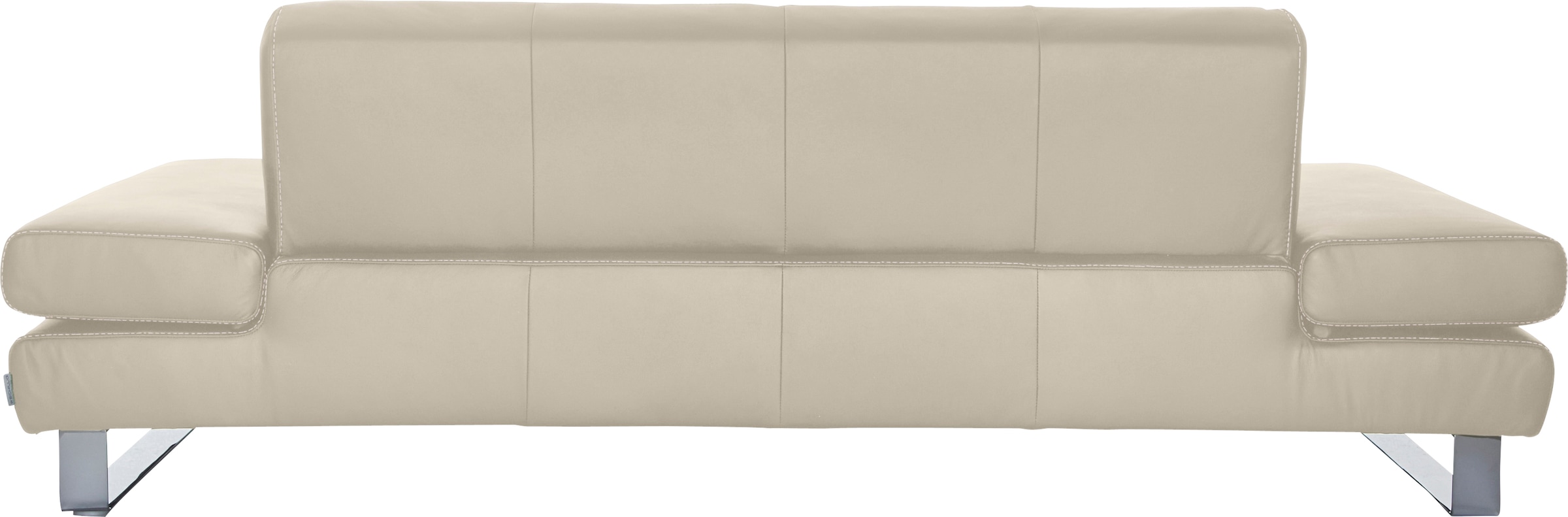 W.SCHILLIG 3-Sitzer »taboo Designsofa mit hohem Sitzkomfort«, mit Normaltiefe, inklusive Armlehnenverstellung, mit Kontrastnaht