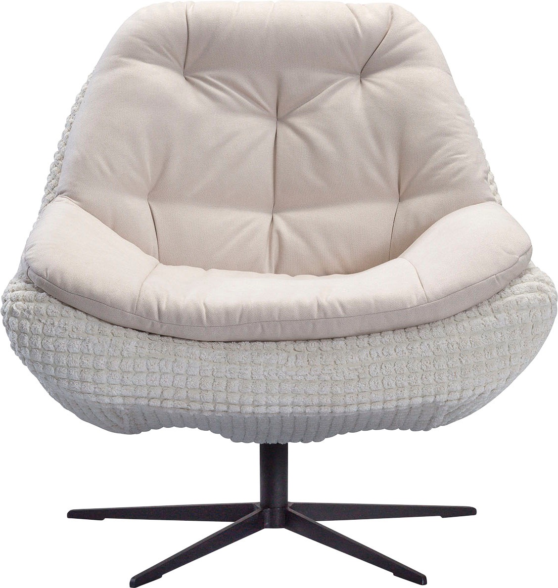 exxpo - sofa fashion Drehsessel »Dim, Loungesessel im Materialmix, Design u günstig online kaufen