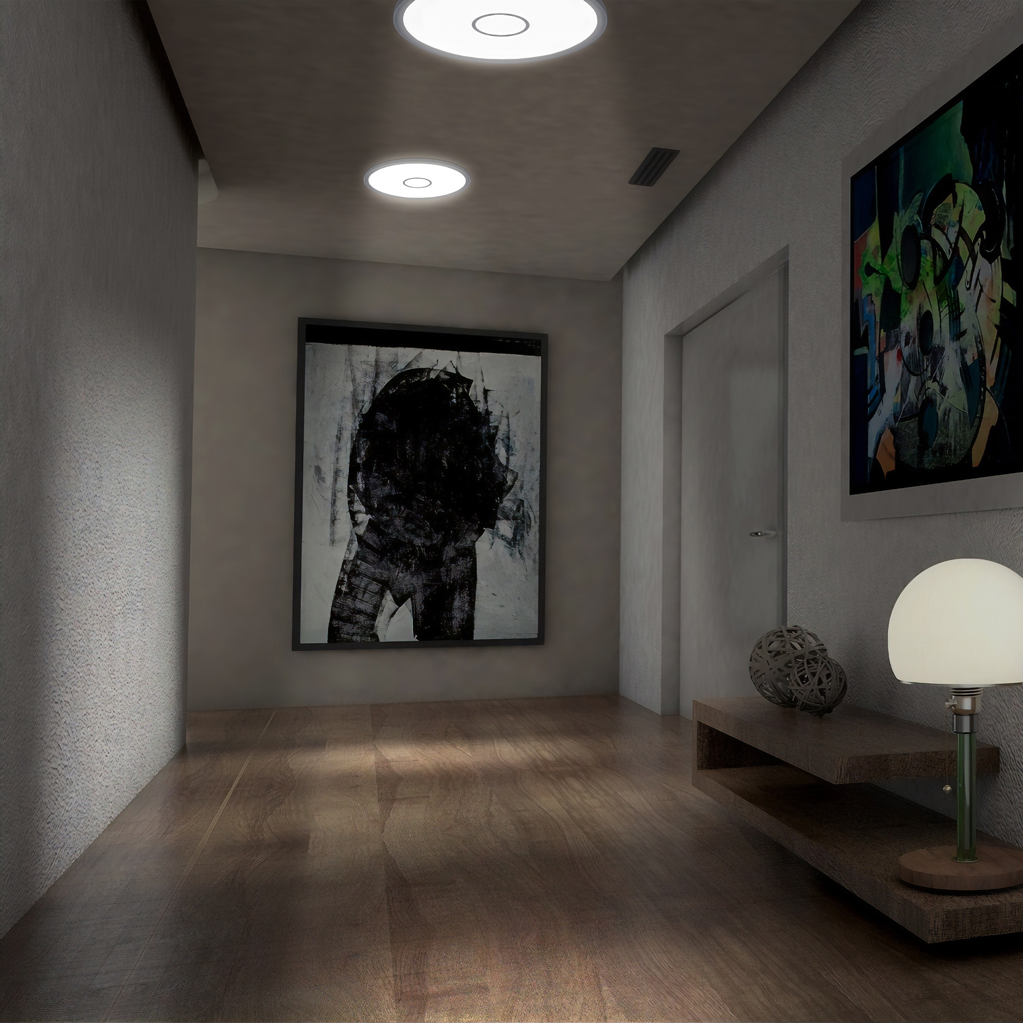 B.K.Licht ultraflache LED Deckenleuchte, weiß-silber, 18 Watt, 2.400 Lumen, 4.000 Kelvin, nicht dimmbar