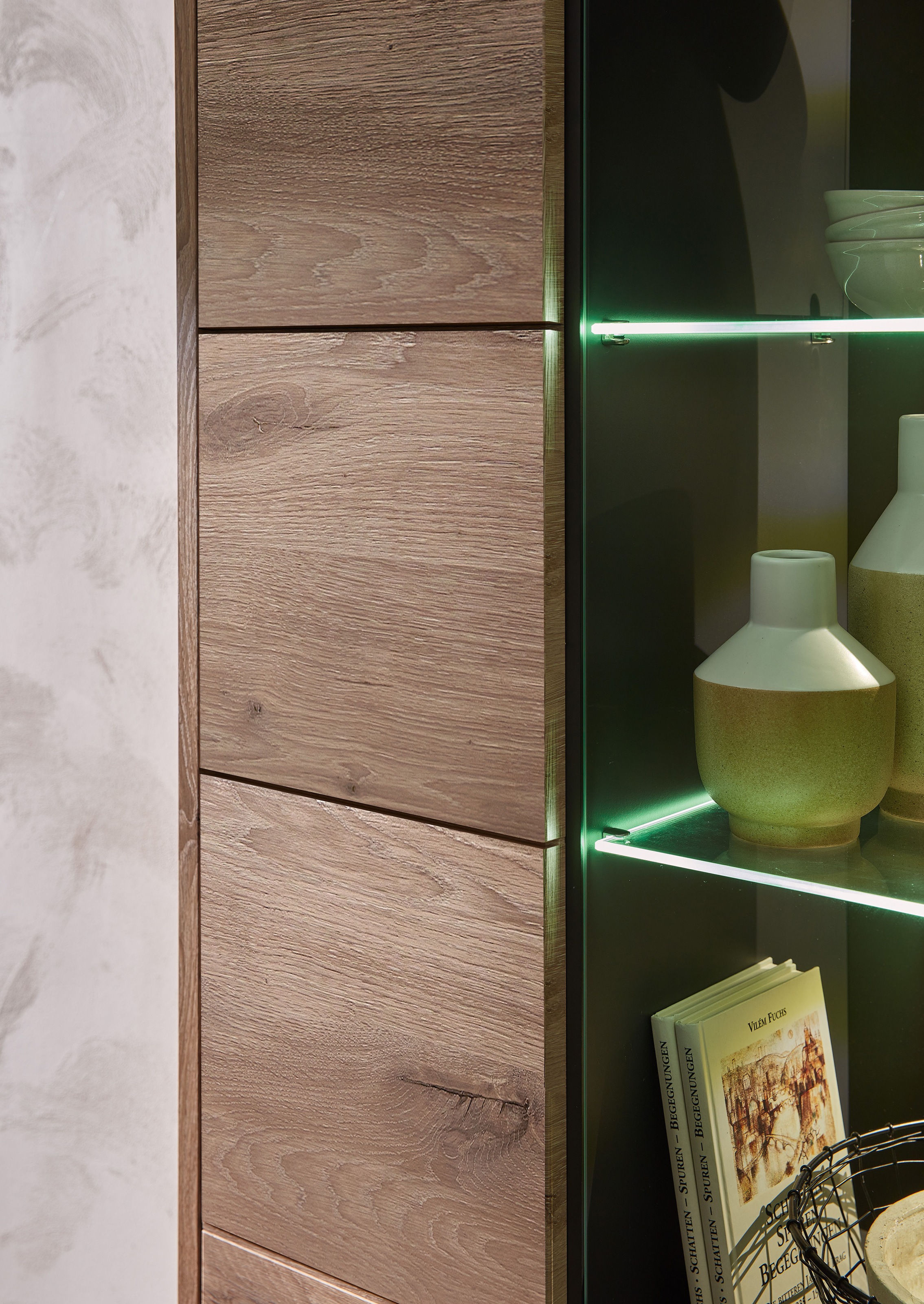 Innostyle Vitrine »BELLANO«, Viking Oak Nature