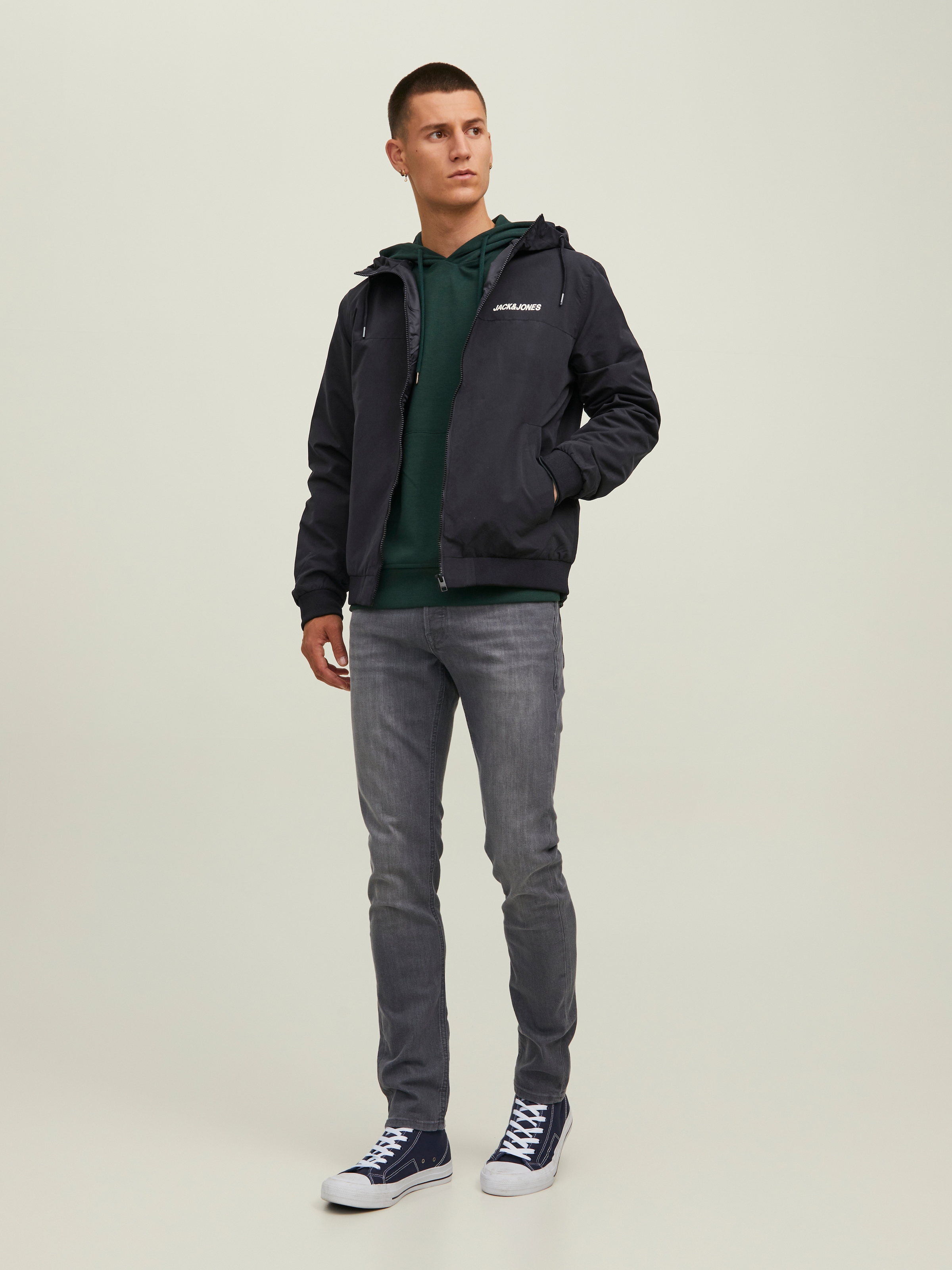 Jack & Jones Blouson »JJERUSH mit Kapuze« mit Kapuze Kunstfaser, regular fit