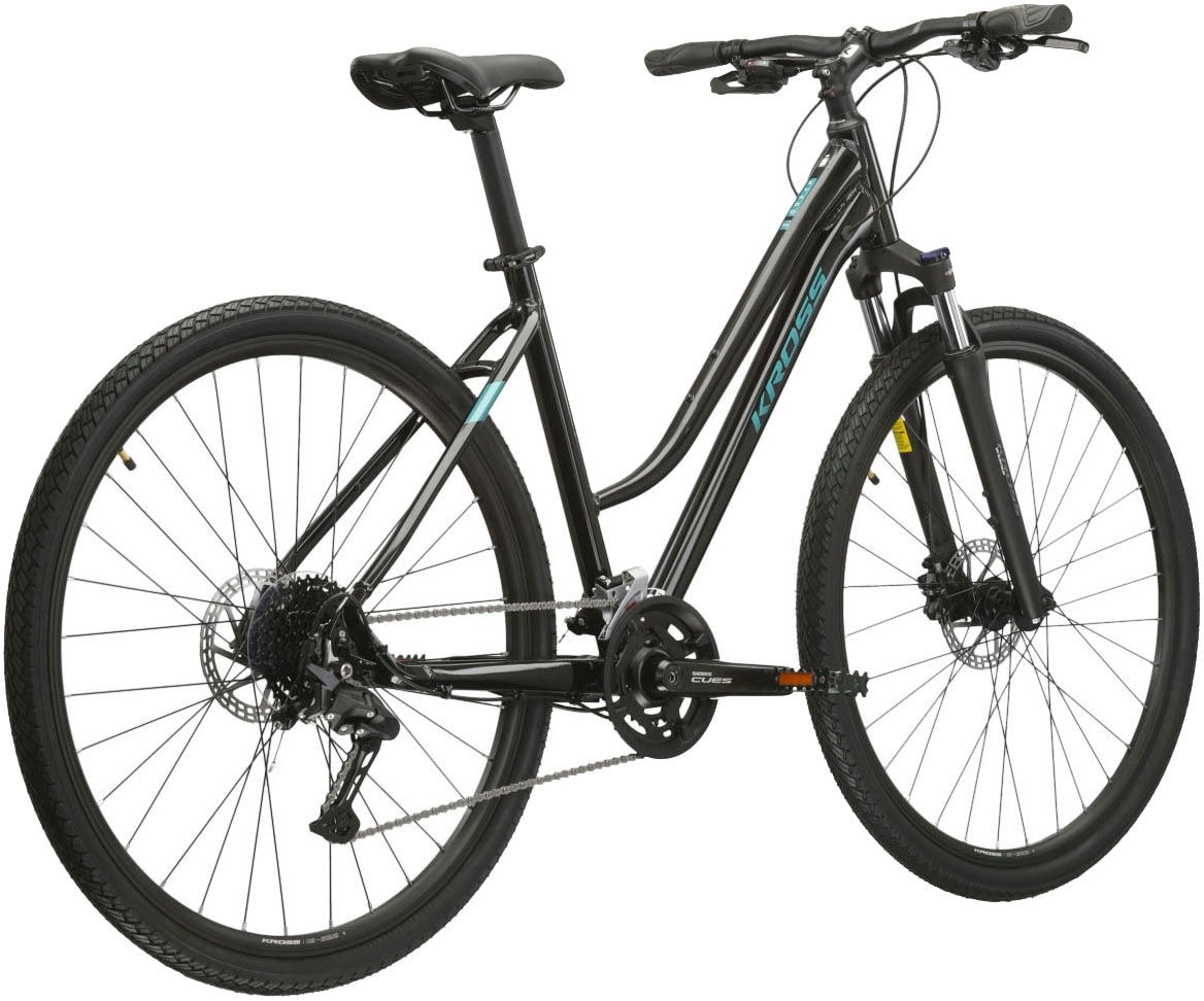 Kross Crossrad »Crossrad Evado 5.0 schwarz 18 Gänge«, 18 Gang, Shimano, CUES U3020 Schaltwerk, Kettenschaltung