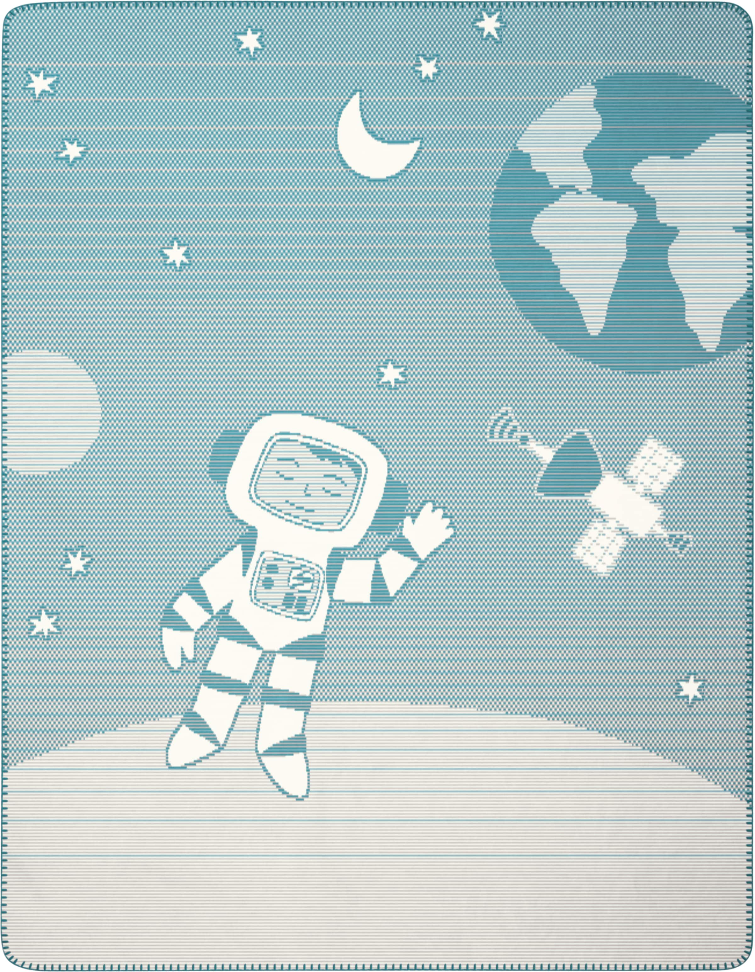 Biederlack Babydecke »Babydecke Spacekid«, 75 x 100, mit Zierstich günstig online kaufen