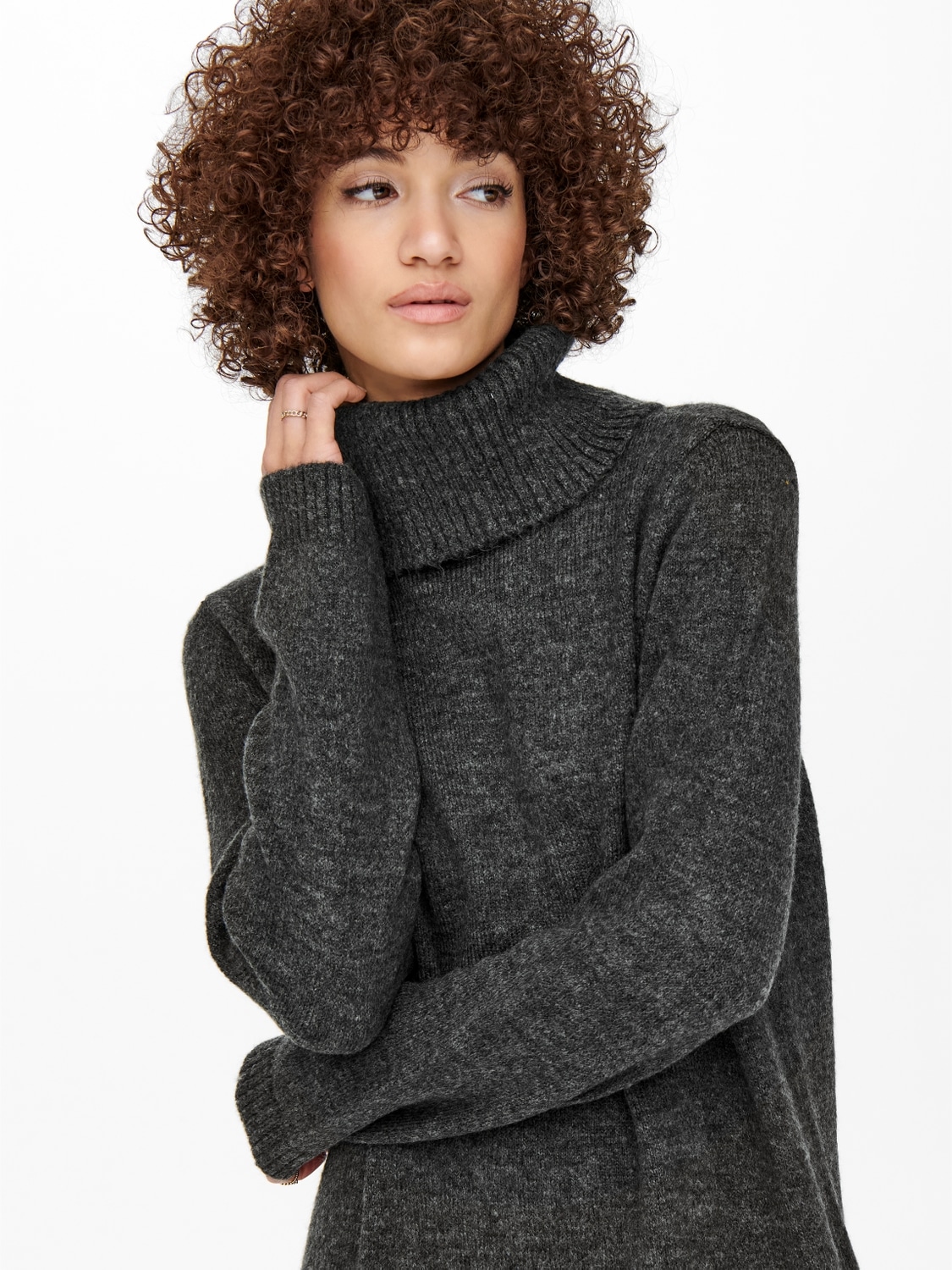 ONLY Strickkleid »ONLBRANDIE L/S ROLL NECK DRESS«