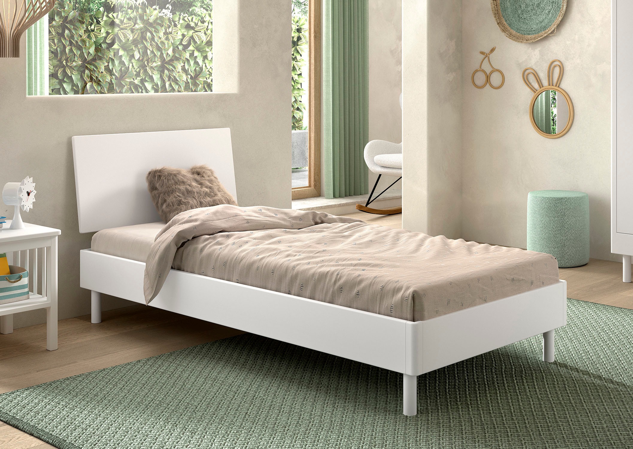 Home affaire Einzelbett »Forrest, mit oder ohne Polsterkopfteil, in moderne günstig online kaufen