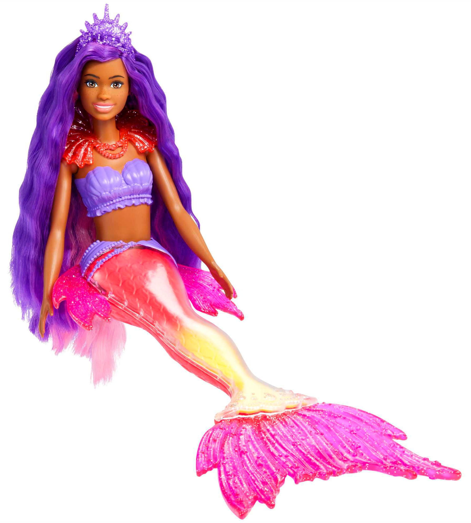 Barbie Meerjungfrauenpuppe »Meerjungfrauen Power, Brooklyn«, mit lila Haaren und Zubehör