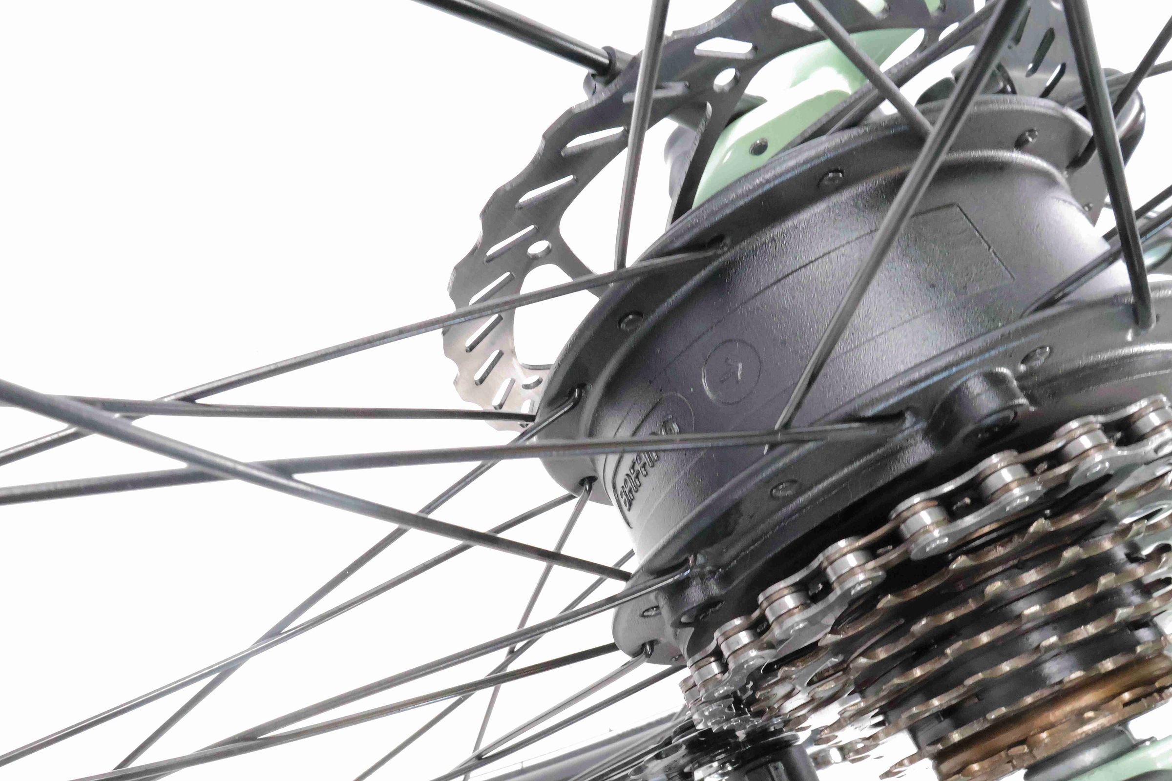 LLobe »City E-Bike 26" Town Compact, grün« 7 Gang Kettenschaltung Heckmotor 250 W
