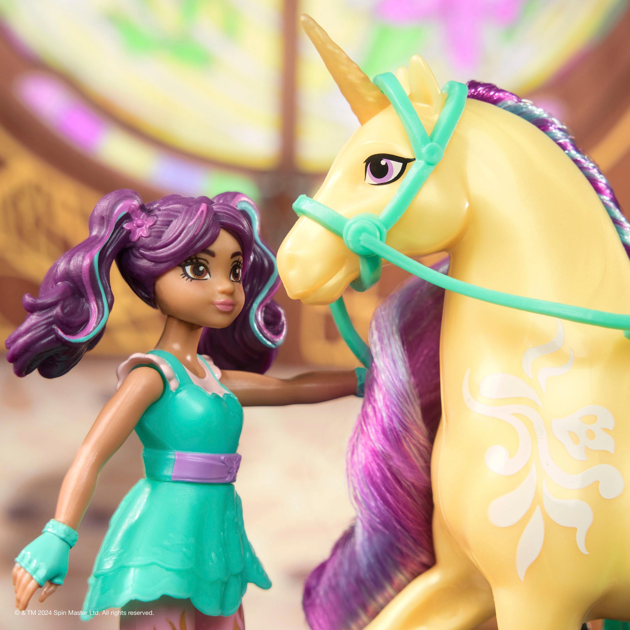 Spin Master Anziehpuppe »Unicorn Academy - Small Doll & Unicorn - Ava & Leaf«