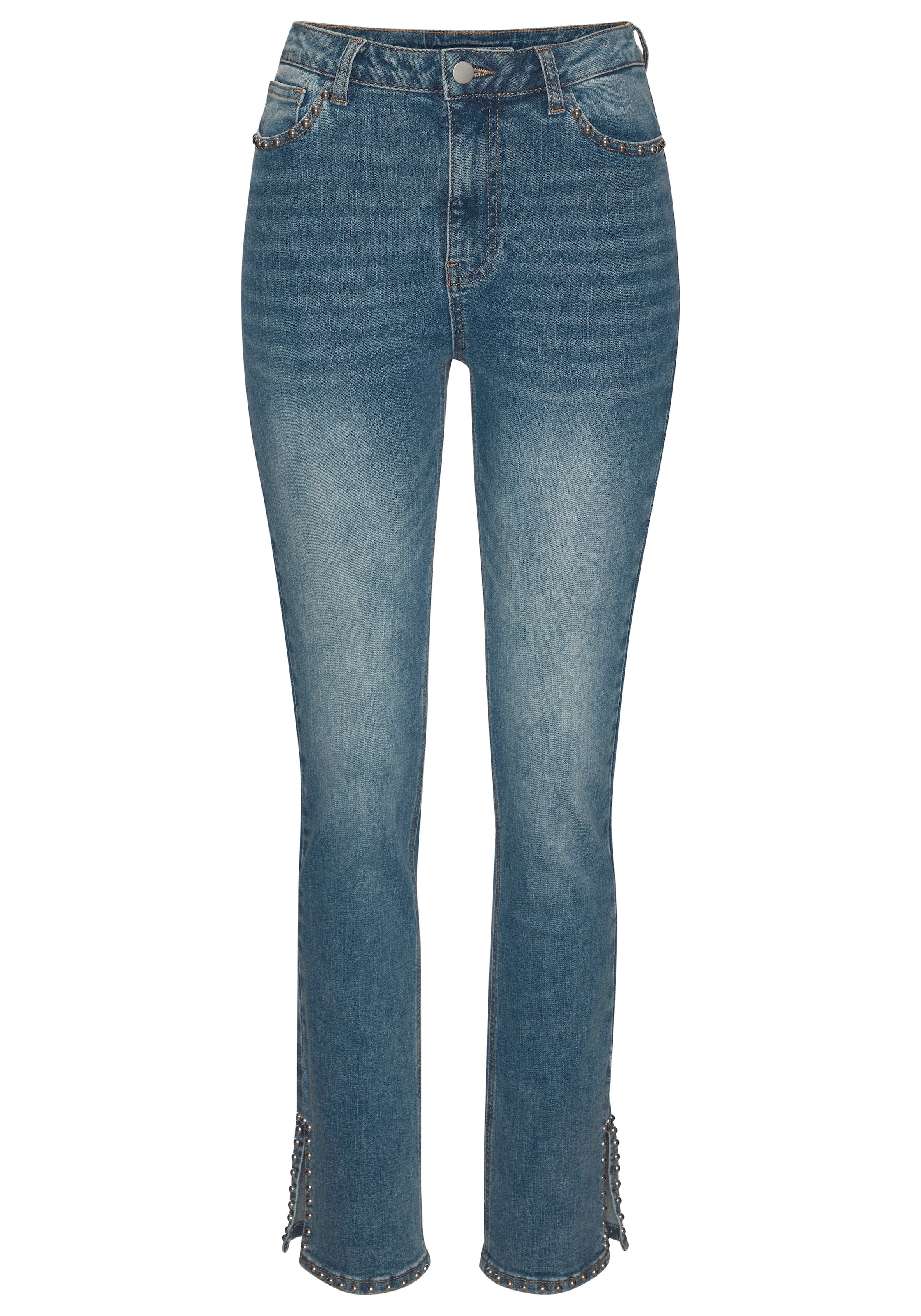 Buffalo 5-Pocket-Jeans, mit Schlitz, Nietendetails, Skinny Jeans, modisch