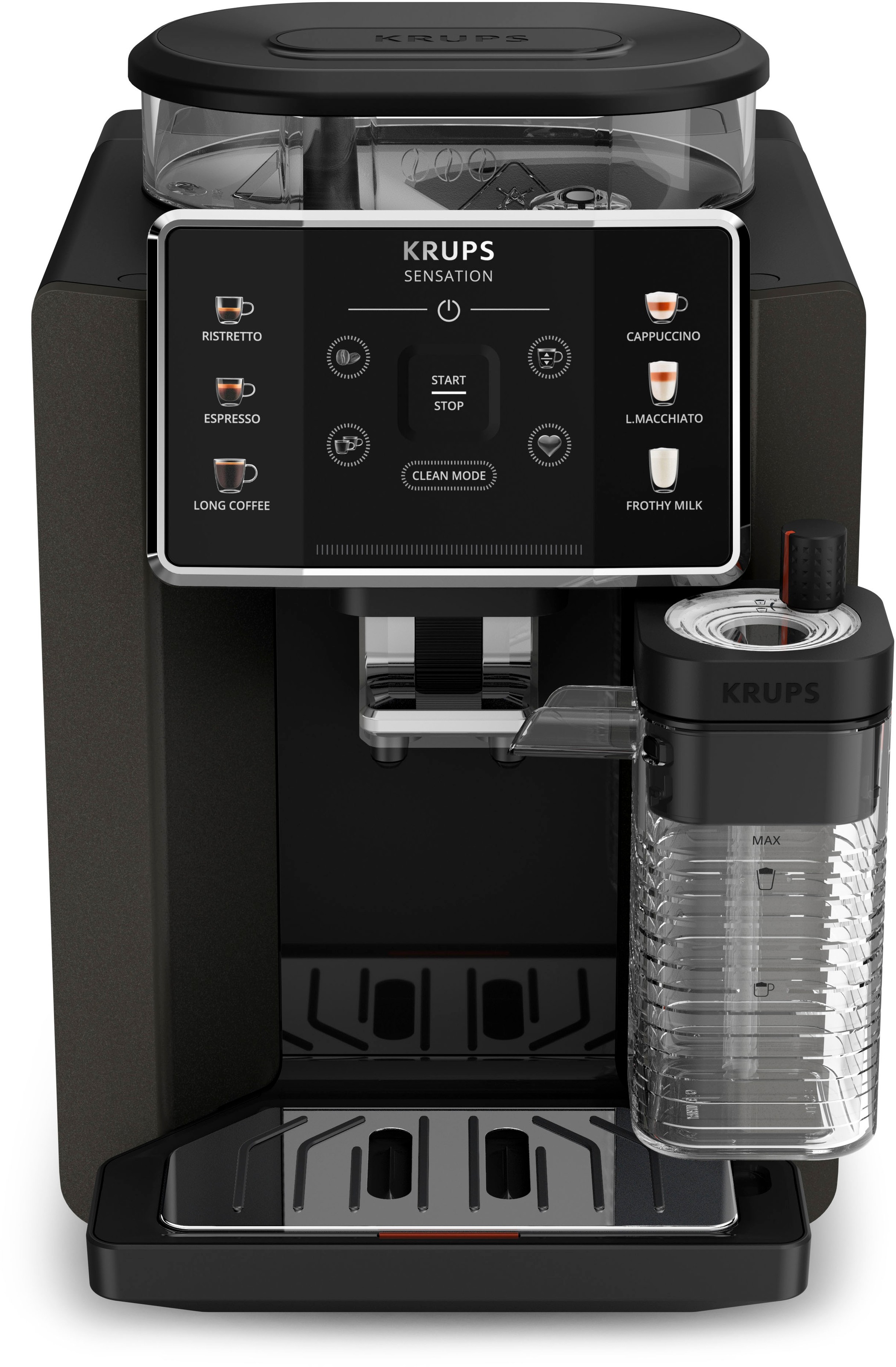 Krups Kaffeevollautomat »EA9128D Sensation Milk«, 6 Kaffee- und Milchspezialitäten, aut. Reinigung, Metall-Brühgruppe