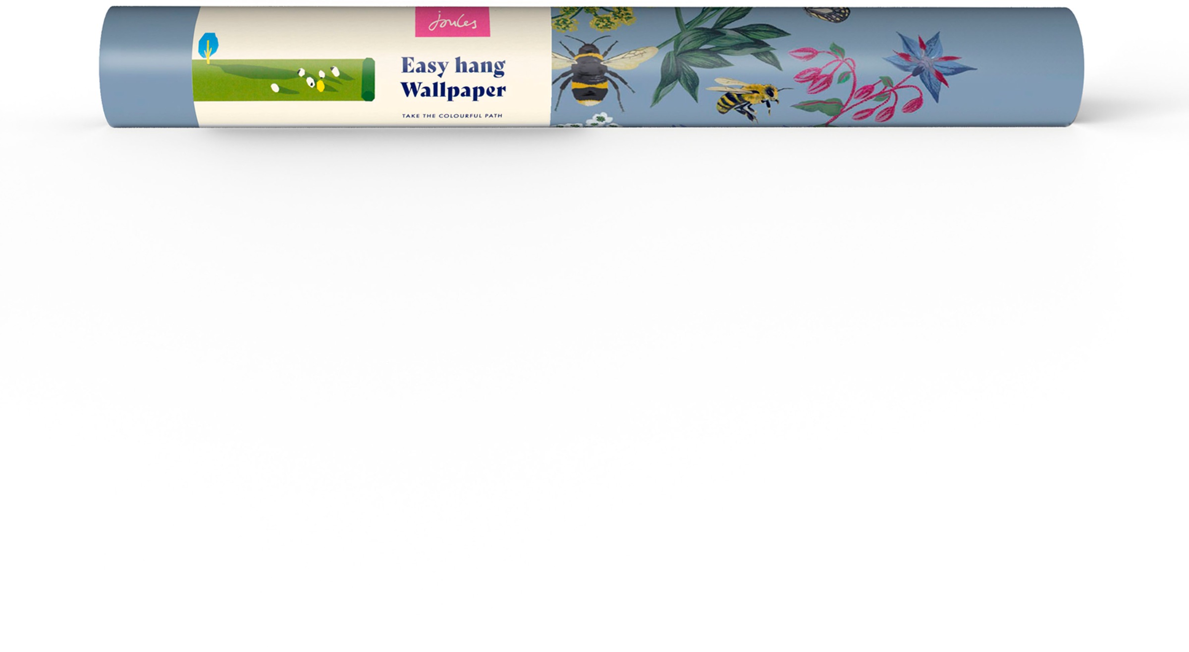 Joules Vliestapete »Perfect Pollinators Haze Blue« floral glatt floral