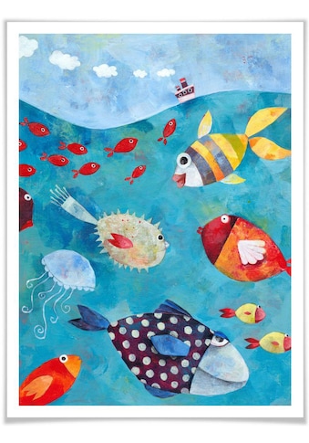 Poster »Märchen Wandbilder Fische im Meer«, Fisch & Meeresfrüchte, (1 St.)