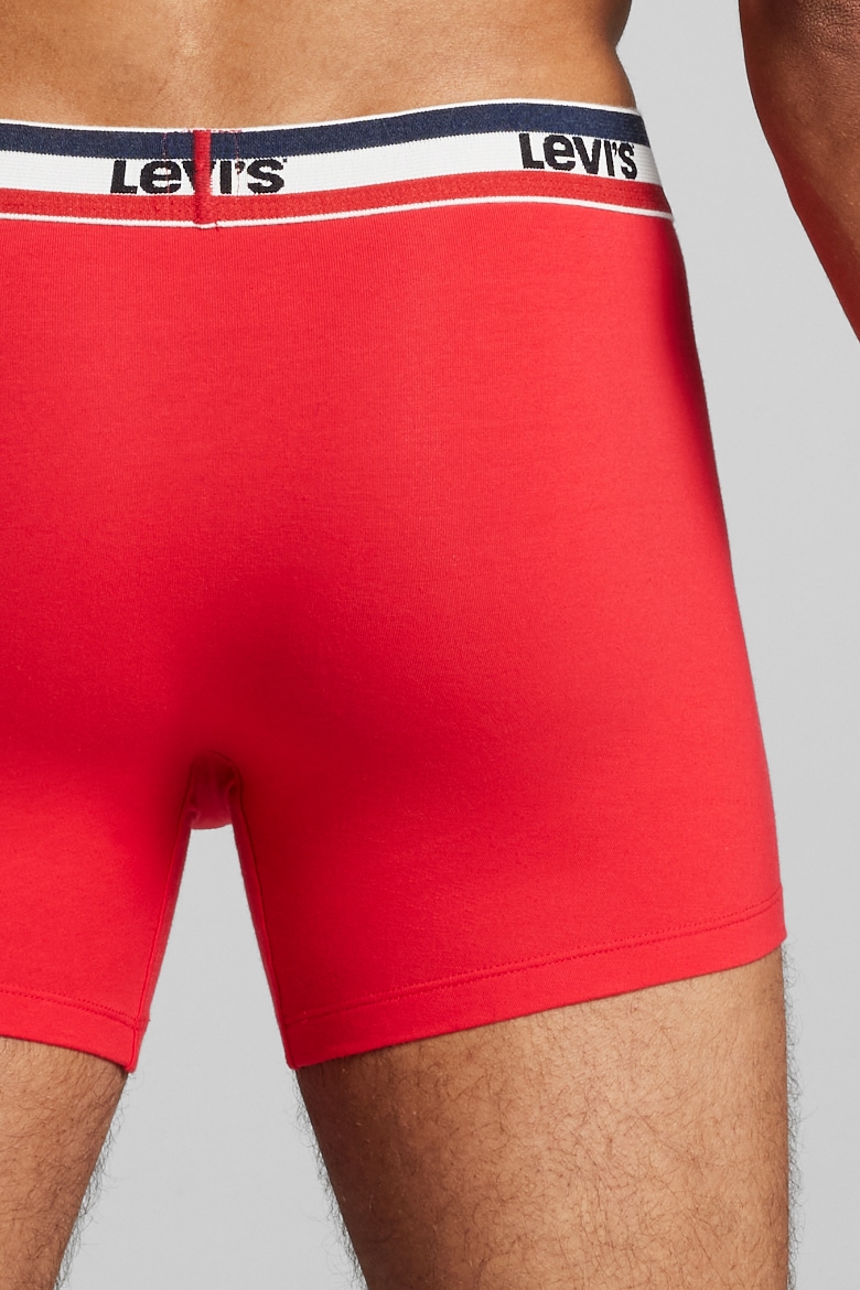 Levi's® Boxershorts »LEVIS MEN SPW LOGO BOXER BRIEF ORG 2P«, (Packung, 2er Pack), mit breitem Logobund