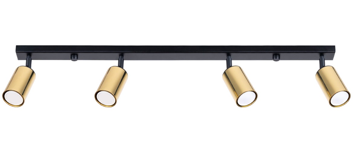 SOLLUX lighting Deckenleuchte »Plafond WINX 4L schwarz/gold«, 4 flammig, Le günstig online kaufen