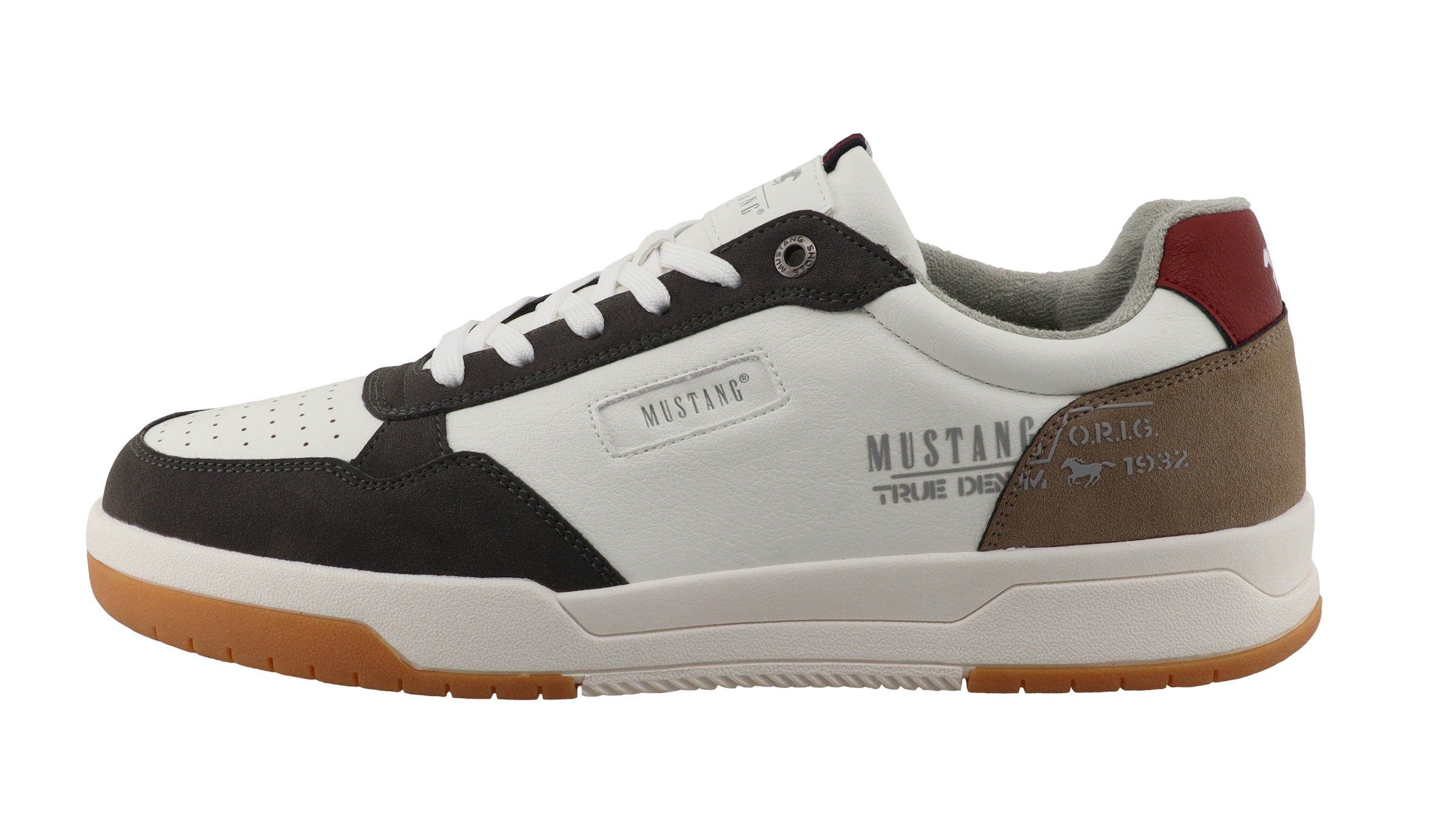 Mustang Shoes Sneaker »Ruggero«  Freizeitschuh, Halbschuh, Schnürschuh mit modischen Kontrastbesätzen