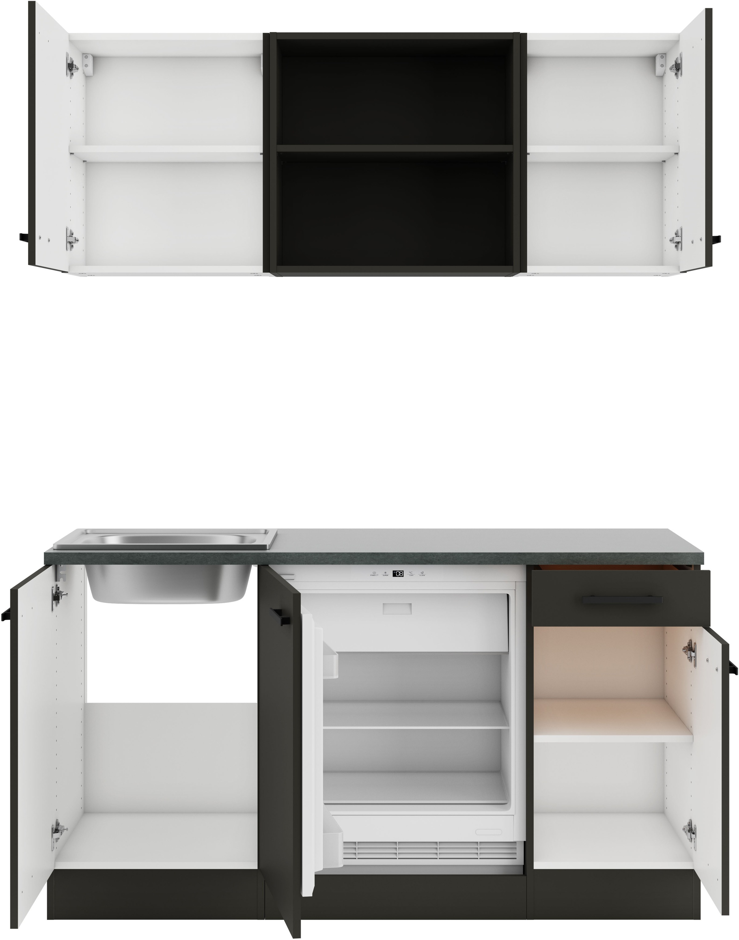 OPTIFIT Pantryküche »Palma«, Breite 150 cm, wahlweise mit Unterbaukühlschrank oder Kochfeld