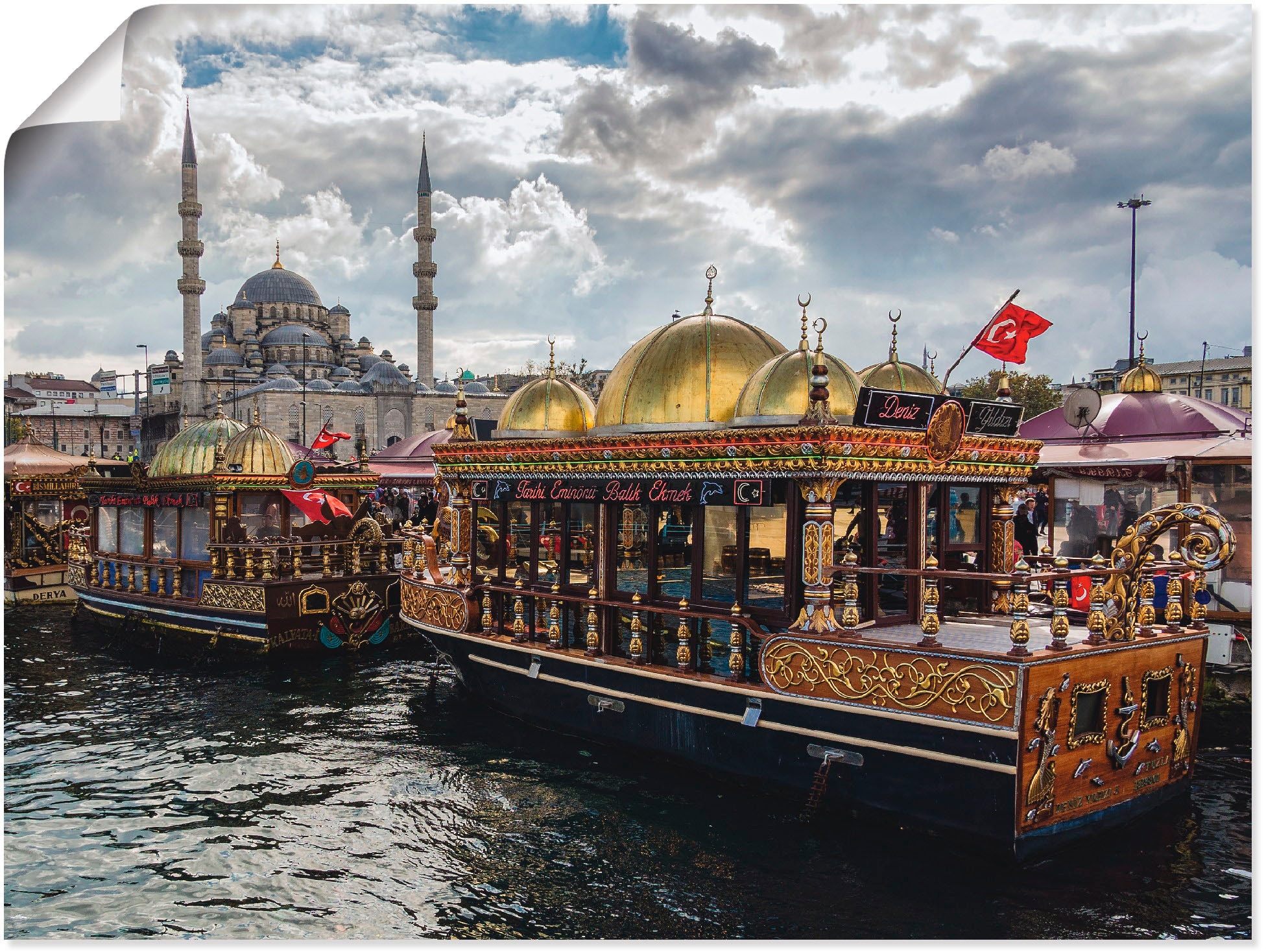 Artland Poster »Blick auf Istanbul«, Gebäude, (1 St.), als Leinwandbild, Wandaufkleber oder Poster in versch. Größen