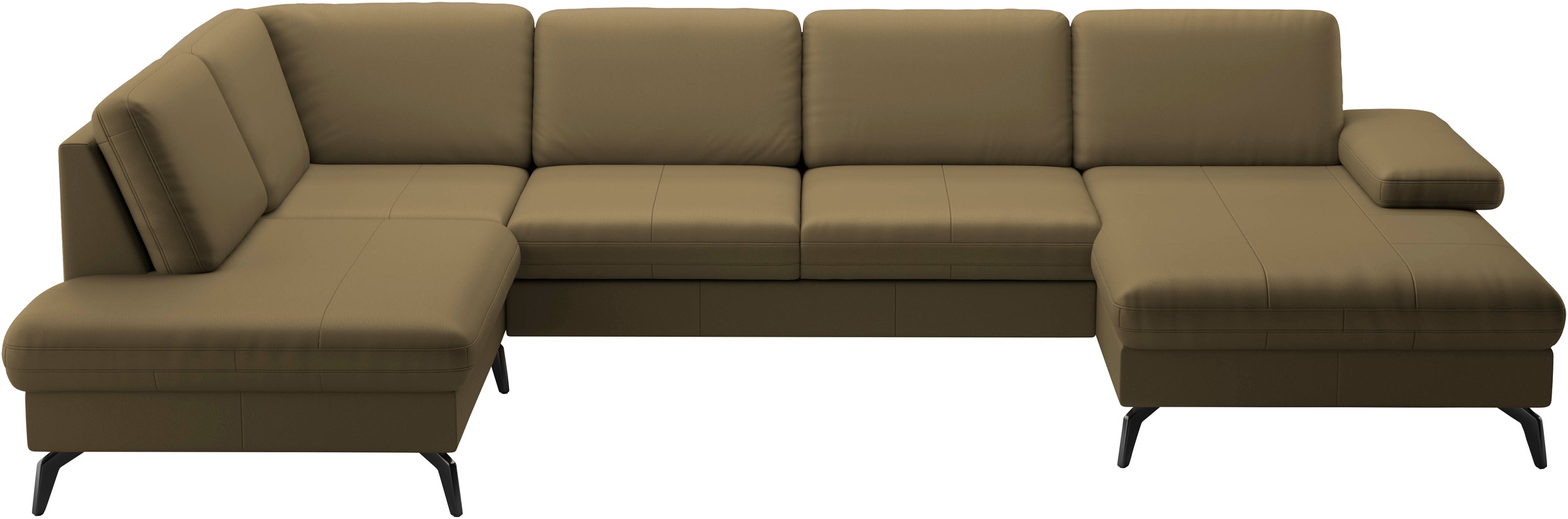sit&more Wohnlandschaft »Morris U-Form, inkl. Sitztiefenverstellung«, wahlweise mit Armteilverstellung, Bettfunktion & Bettkasten