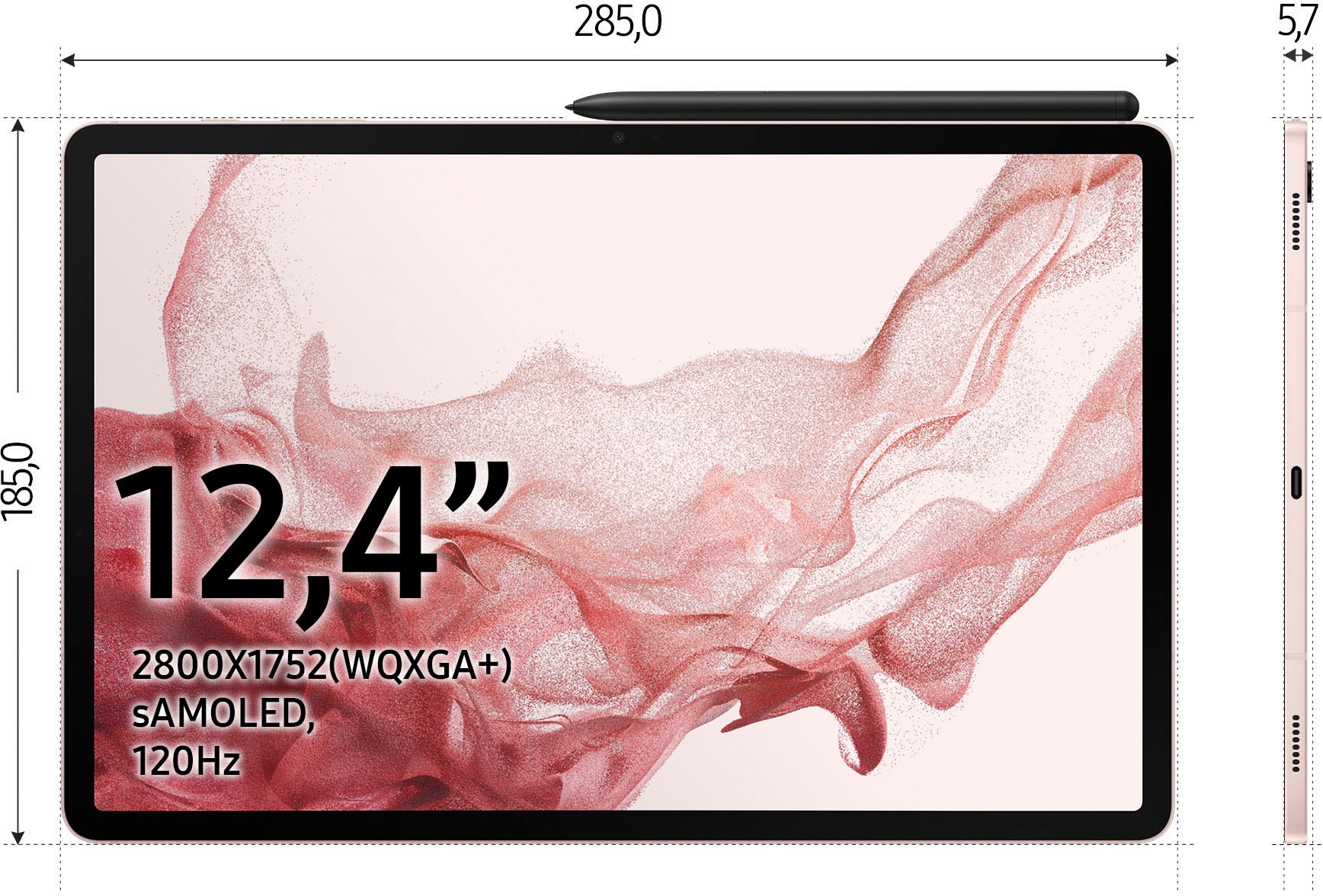 15. Bild von Samsung Tablet »Galaxy Tab S8+ 5G«, (Android,One UI,Knox)