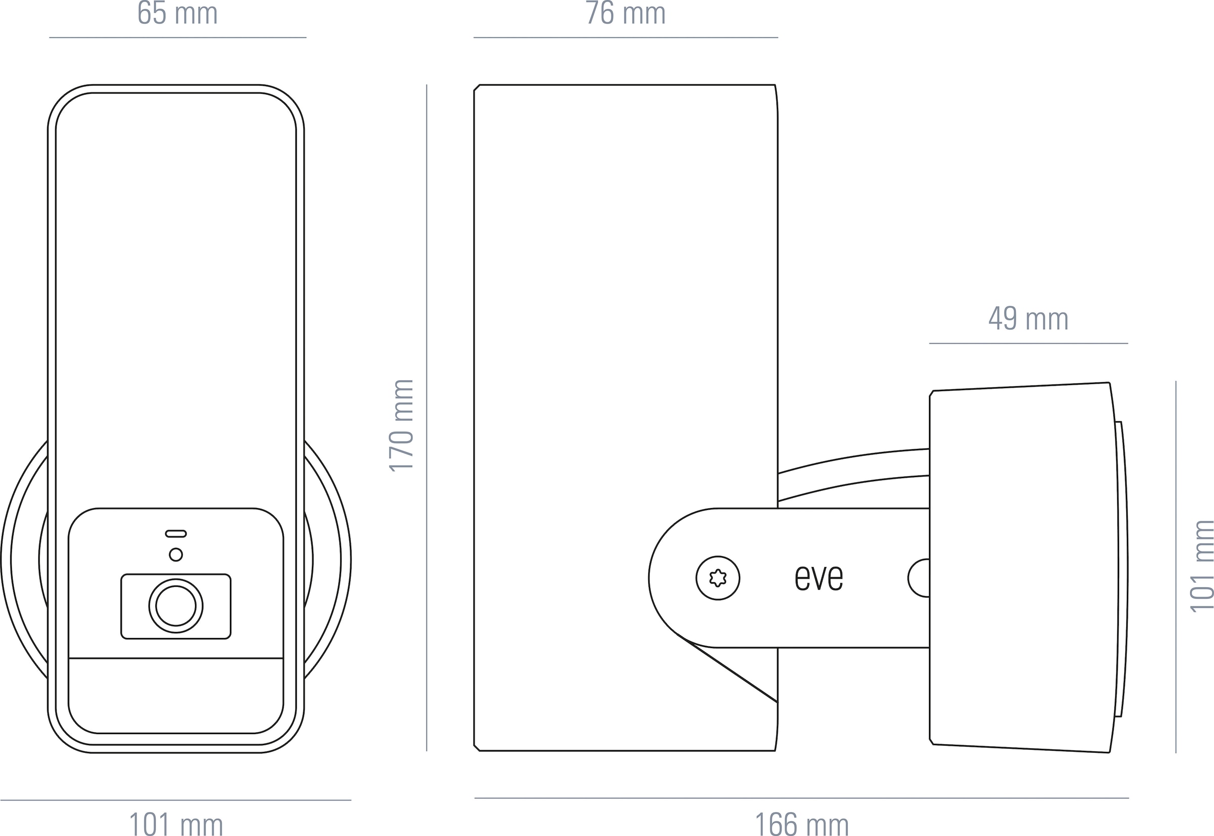 EVE Überwachungskamera »Outdoor Cam (HomeKit) 2er Pack«, Außenbereich, (Packung, 2 tlg.)