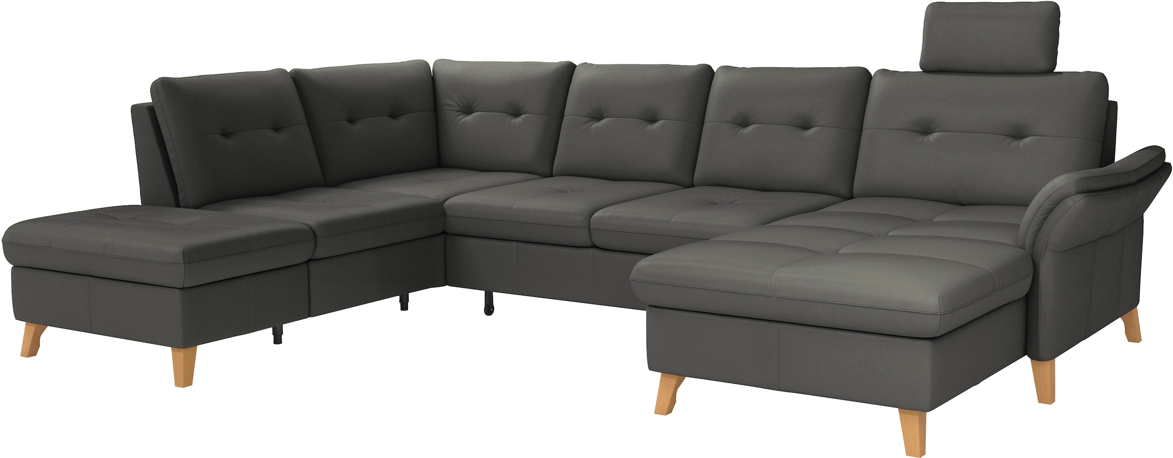 sit&more Wohnlandschaft »Göteborg«, inkl. Sitztiefenverstellung, wahlweise mit Bettfunktion & Bettkasten