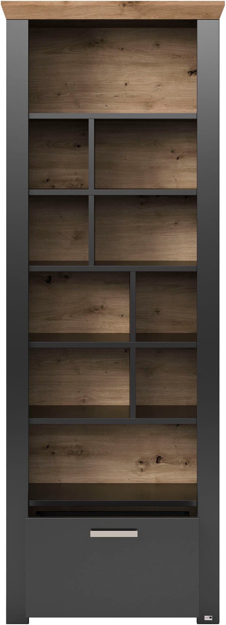 set one by Musterring Regal »York«, Typ 07, offenes Design, Beleuchtung optional, B 75 x H 207 cm