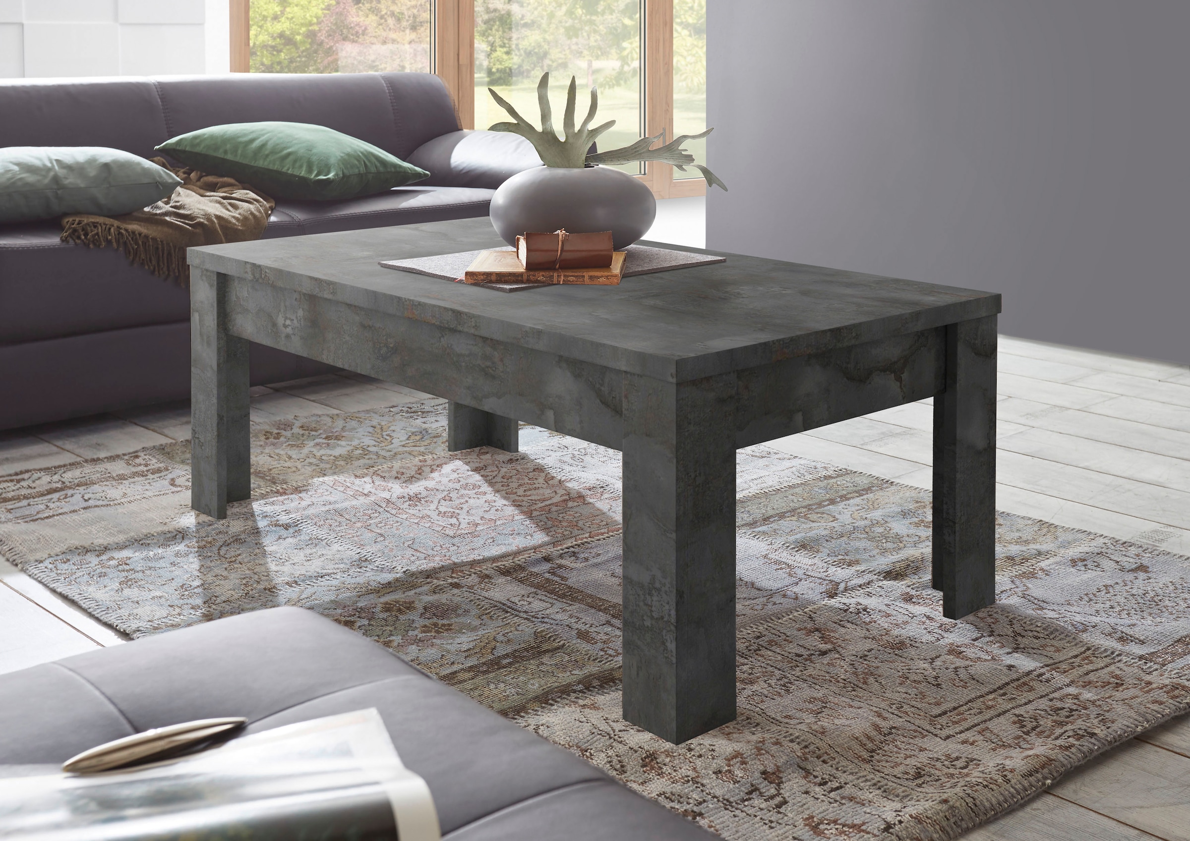 INOSIGN Couchtisch »Dama 122 x 65 cm, Wohnzimmertisch mit Winkelfuß«, Sofat günstig online kaufen